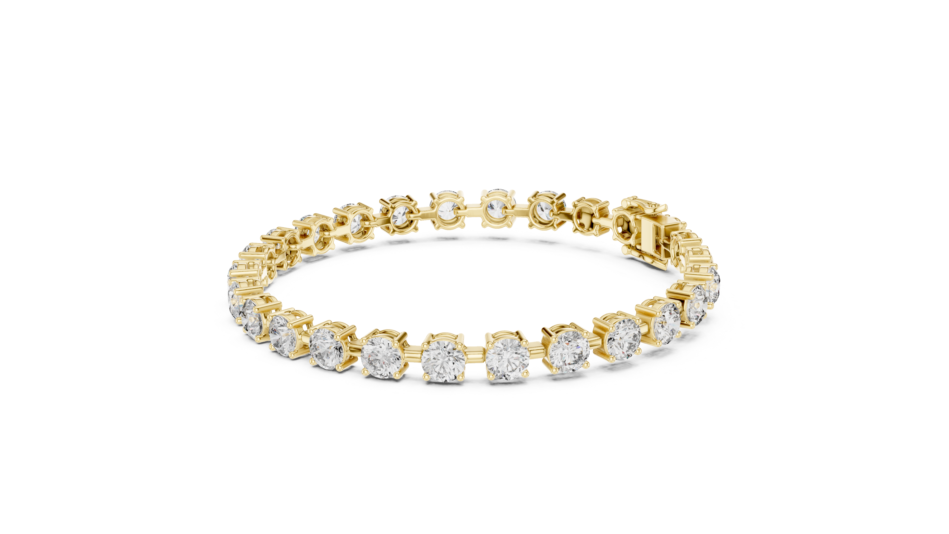 Round Brilliant Diamond Classic Tennis Chain Bracelet