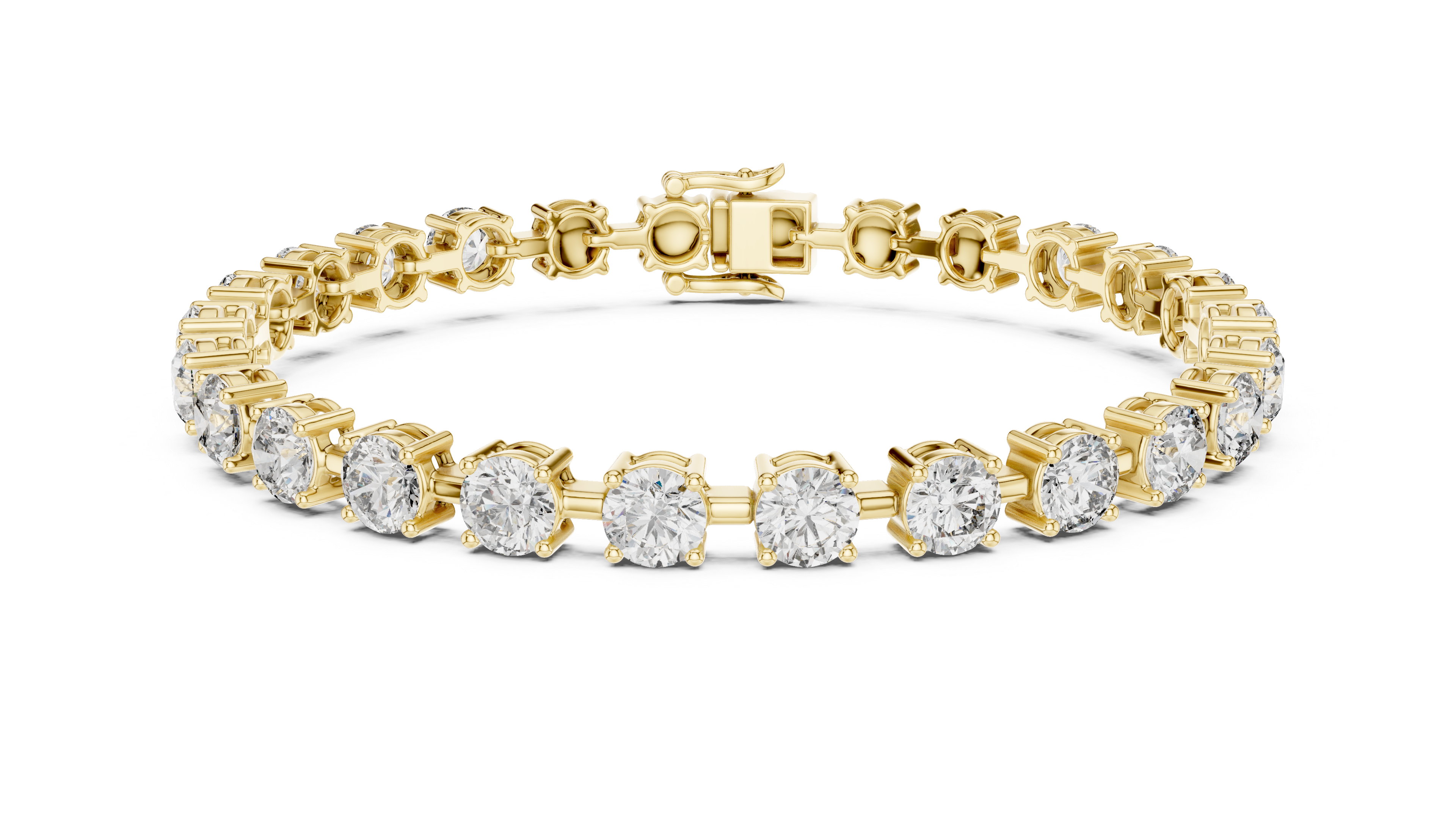 Round Brilliant Diamond Classic Tennis Chain Bracelet