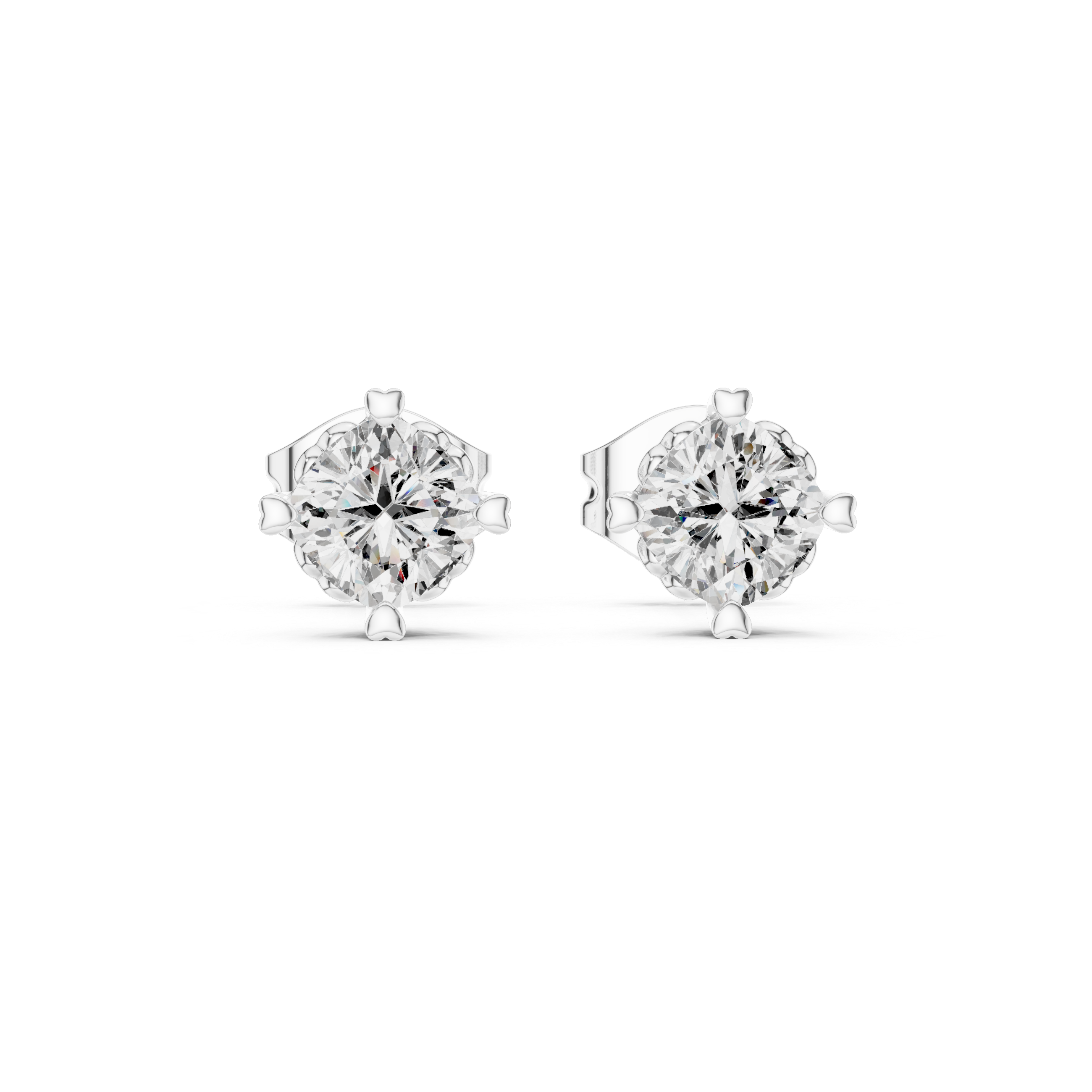 Diamond nose stud with minimal round shape.