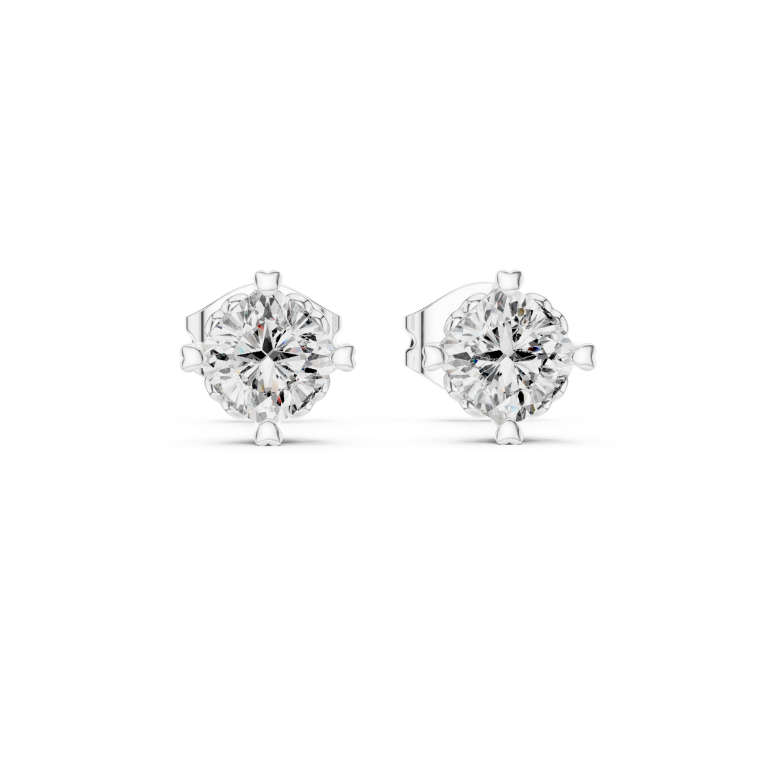 Diamond nose stud with minimal round shape.