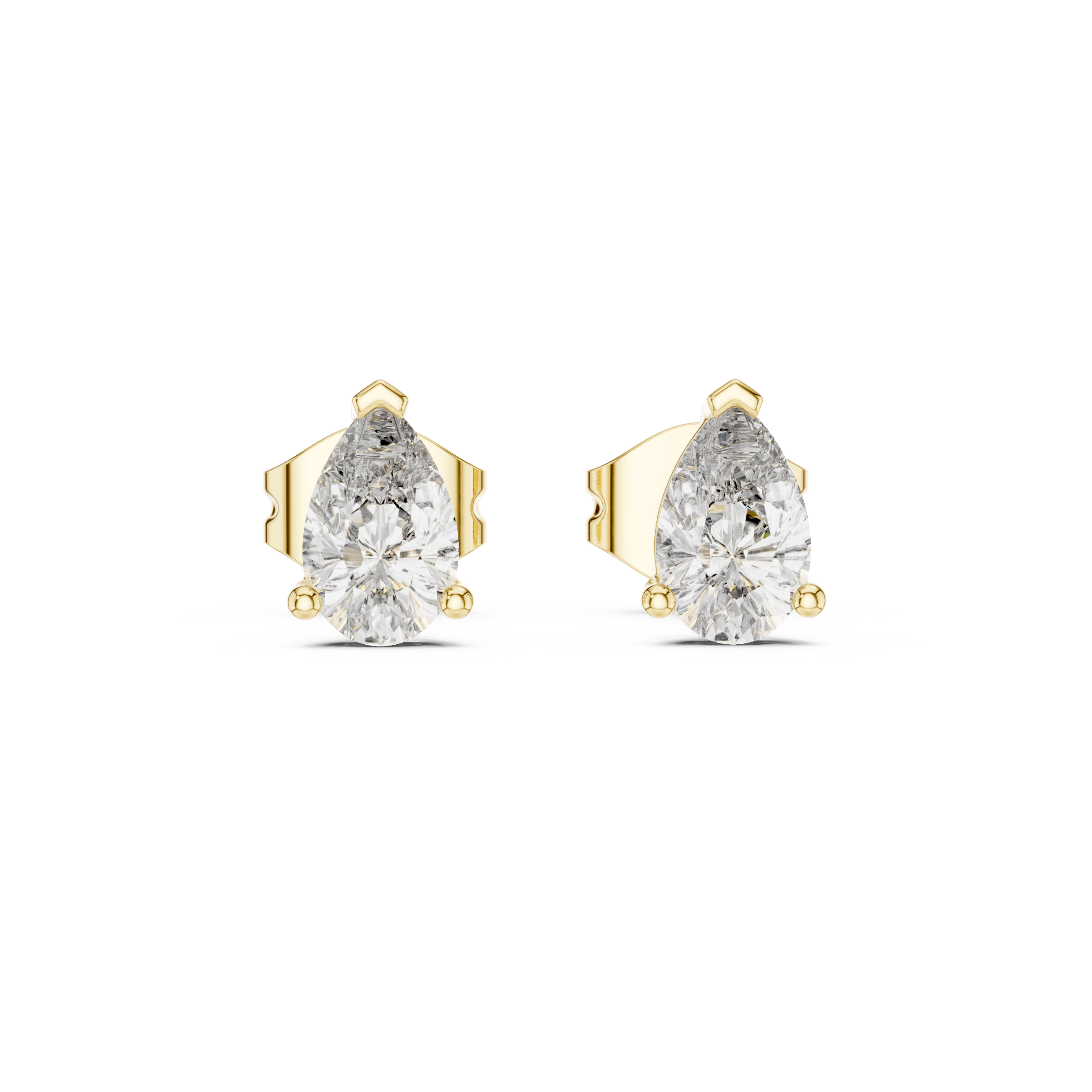 Hanging bead earrings with decorative charm.