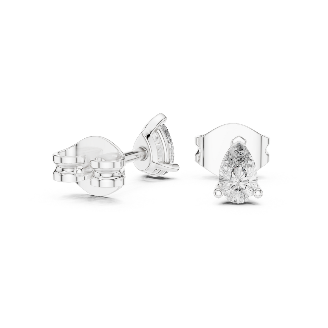 Crystal stud earrings with sparkling brilliance.