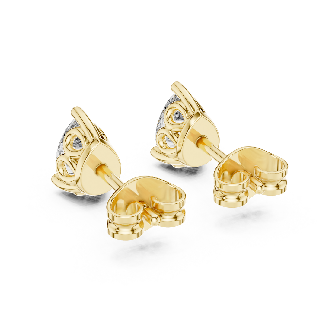 Double hoop earrings with layered rings.