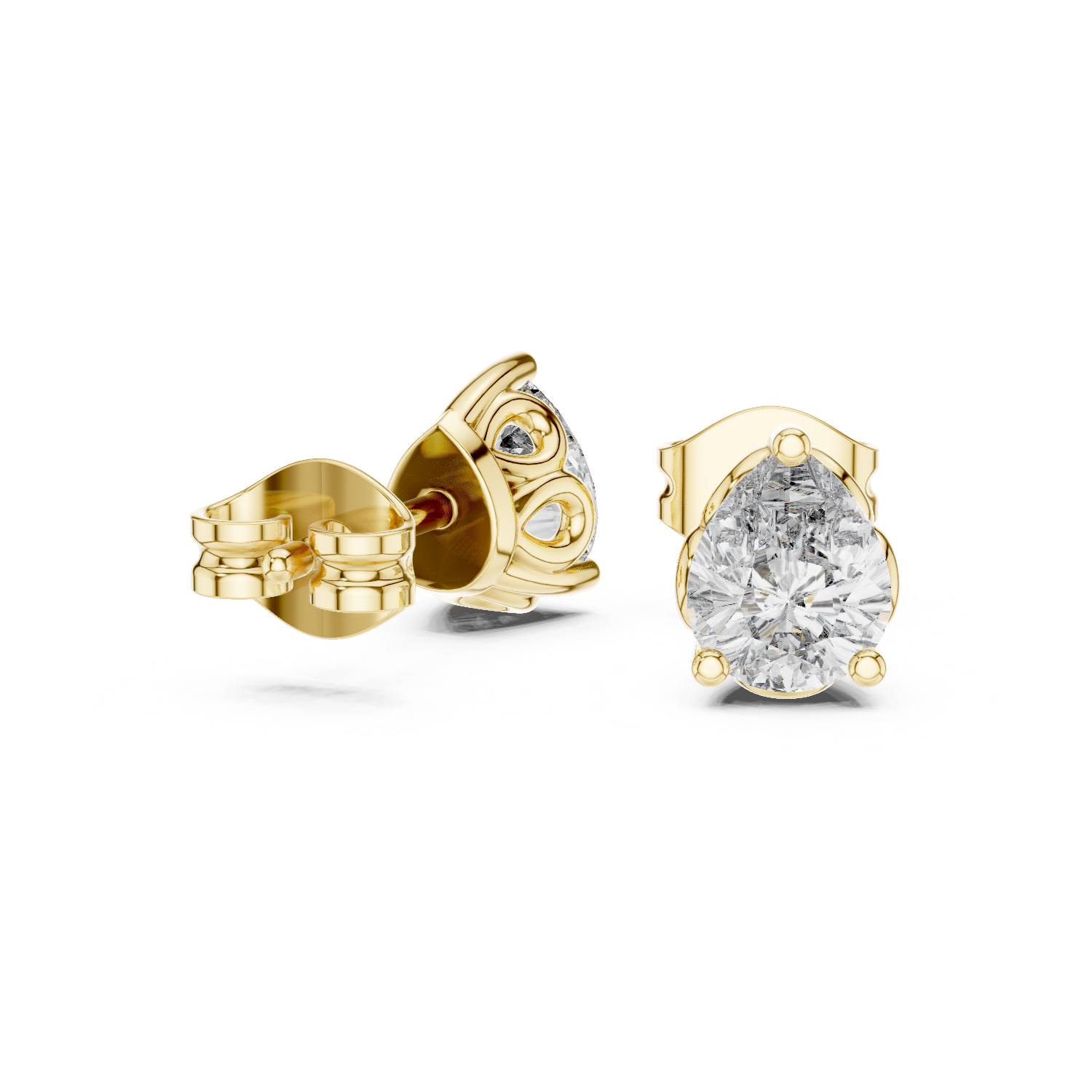 Pearl stud earrings with elegant simplicity.