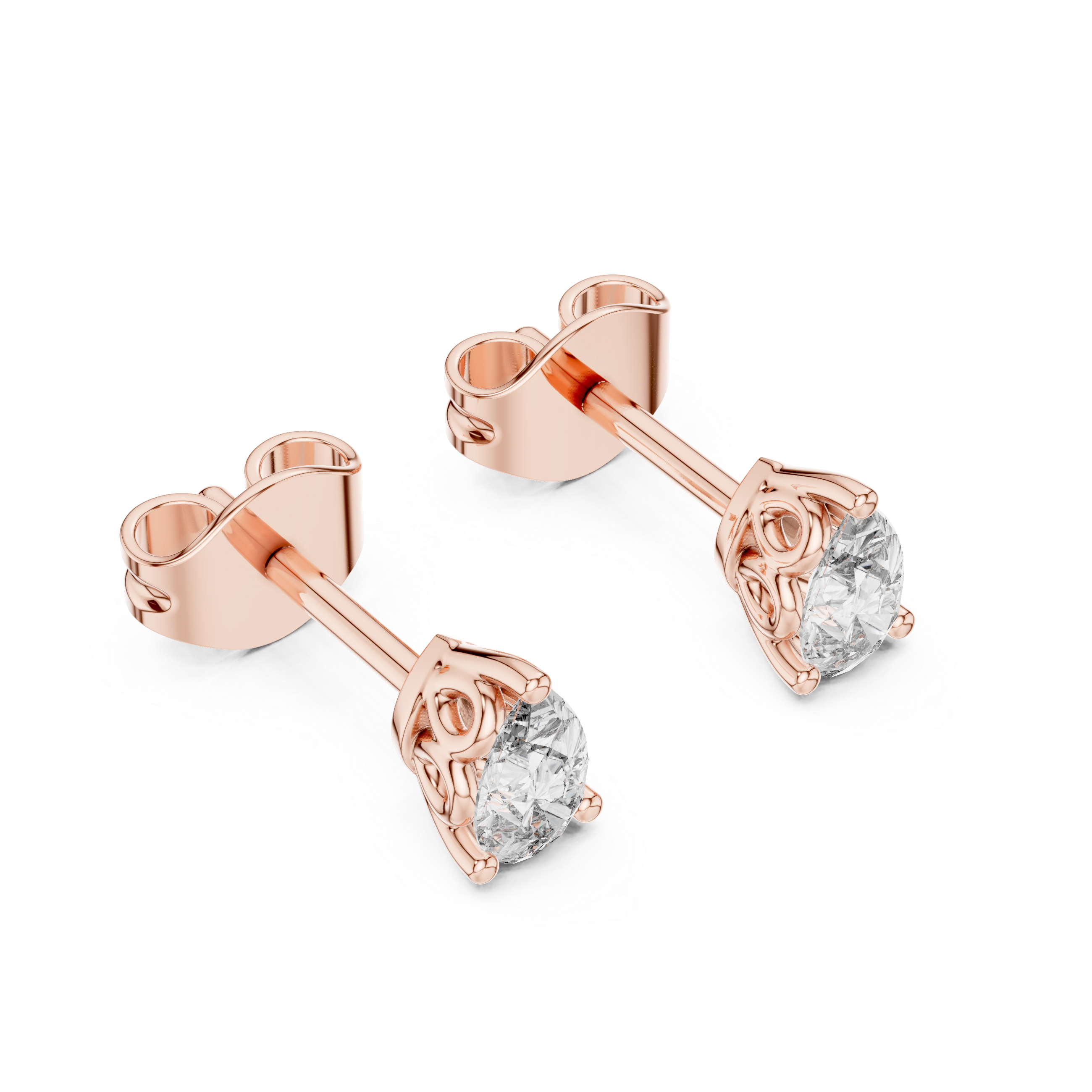Geometric earrings with modern angular shape.