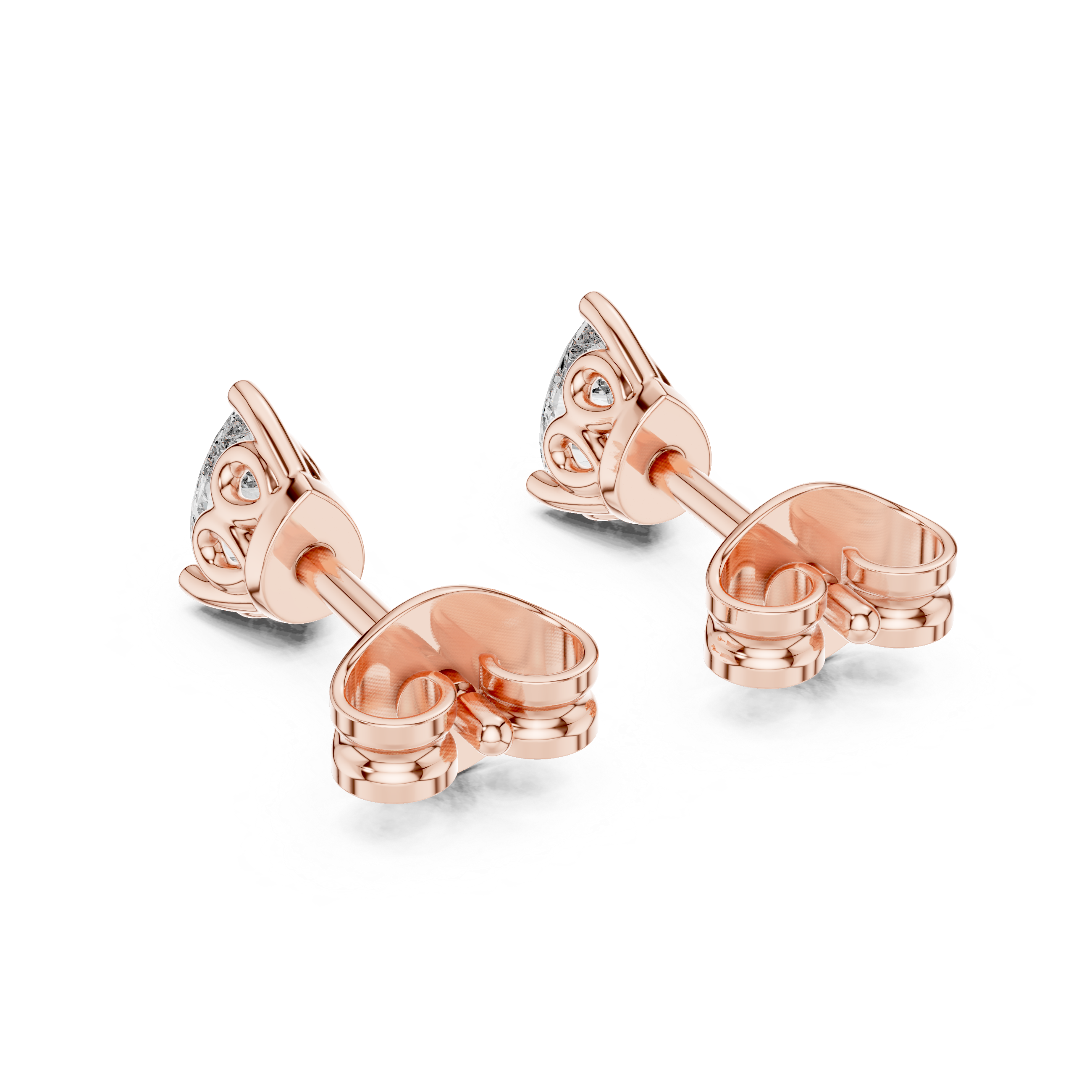 Classic diamond stud earrings with timeless shine.