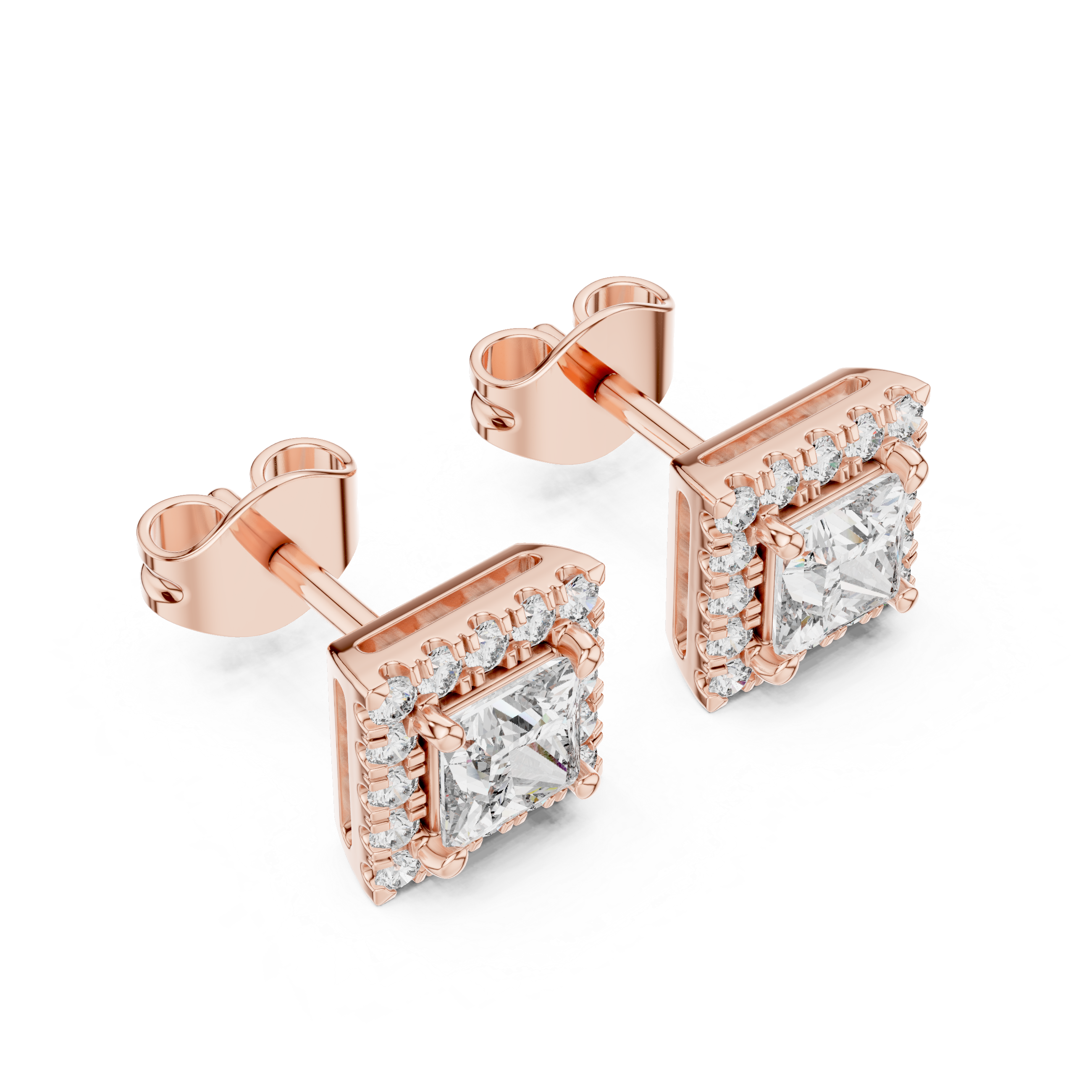 Double halo diamond ring with brilliant shine.