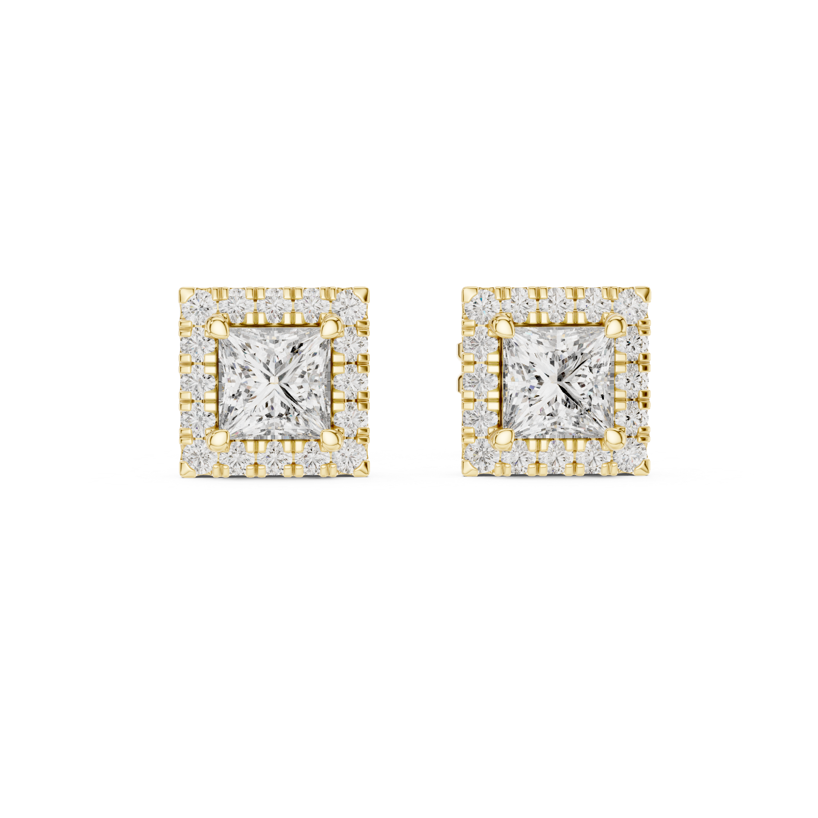 Mini gold hoop earrings with polished shine.