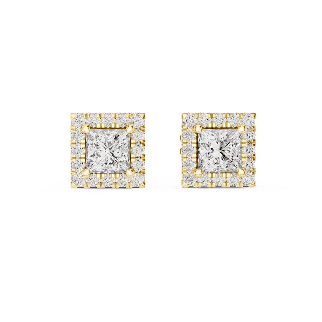 Mini gold hoop earrings with polished shine.