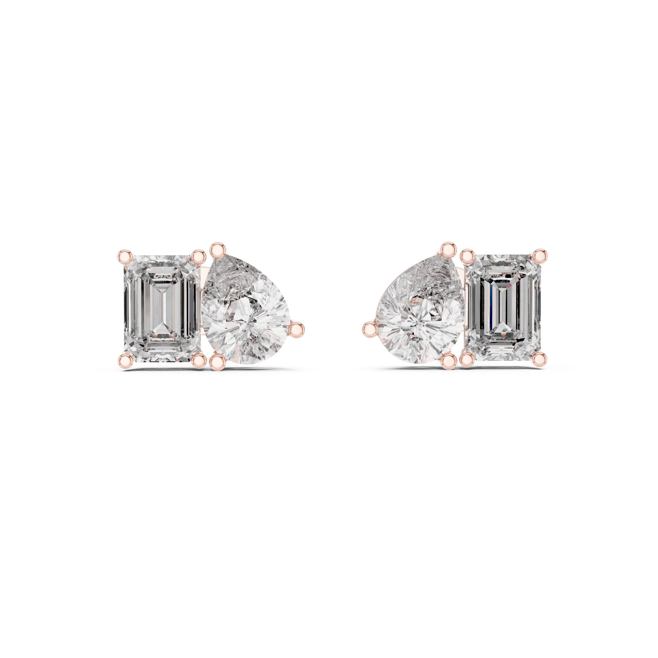 Diamond nose stud with simple round setting.