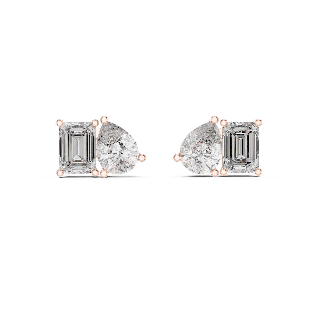 Diamond nose stud with simple round setting.