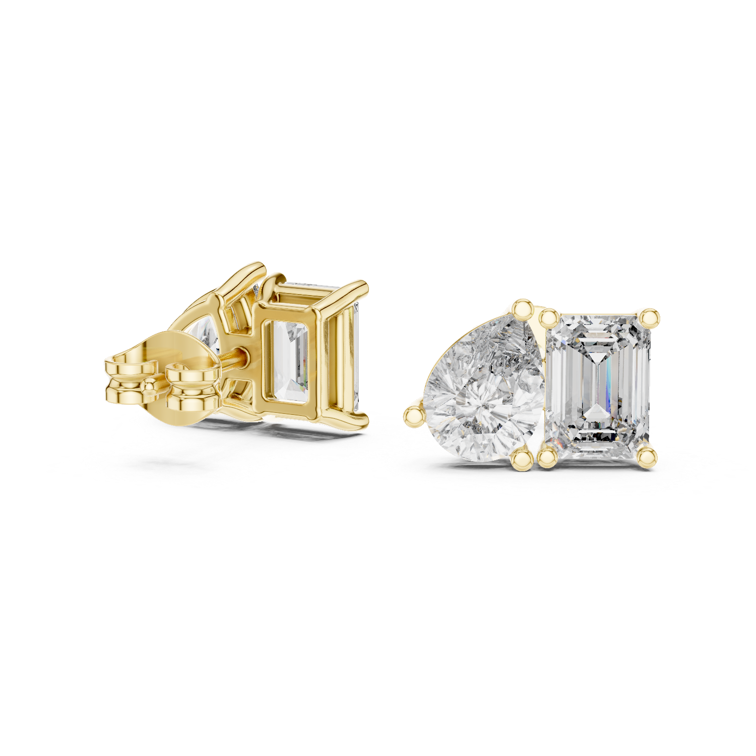 Gold toe ring with engraved floral detail.