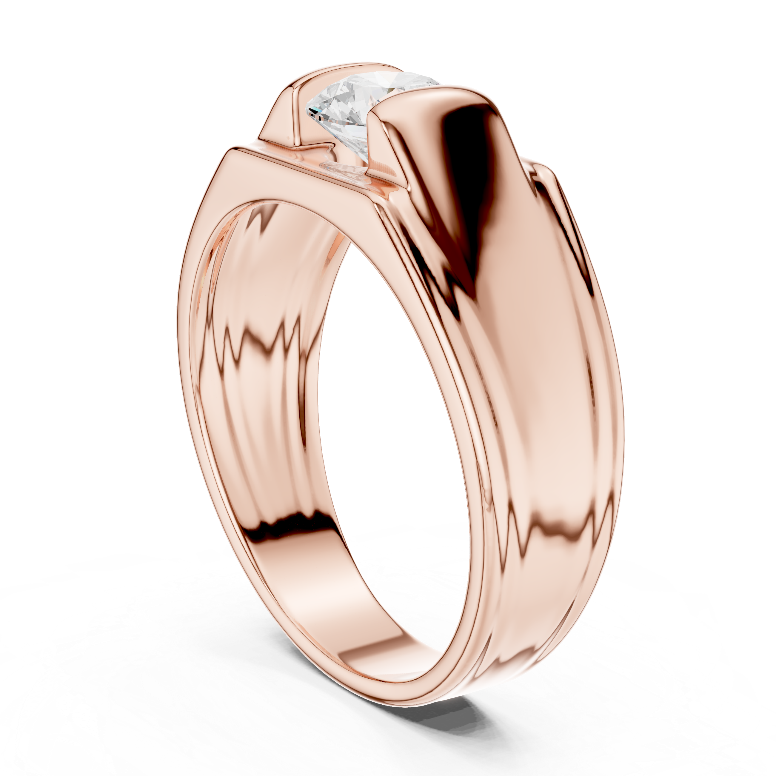 Contemporary link bracelet with bold metal segments and structured design.