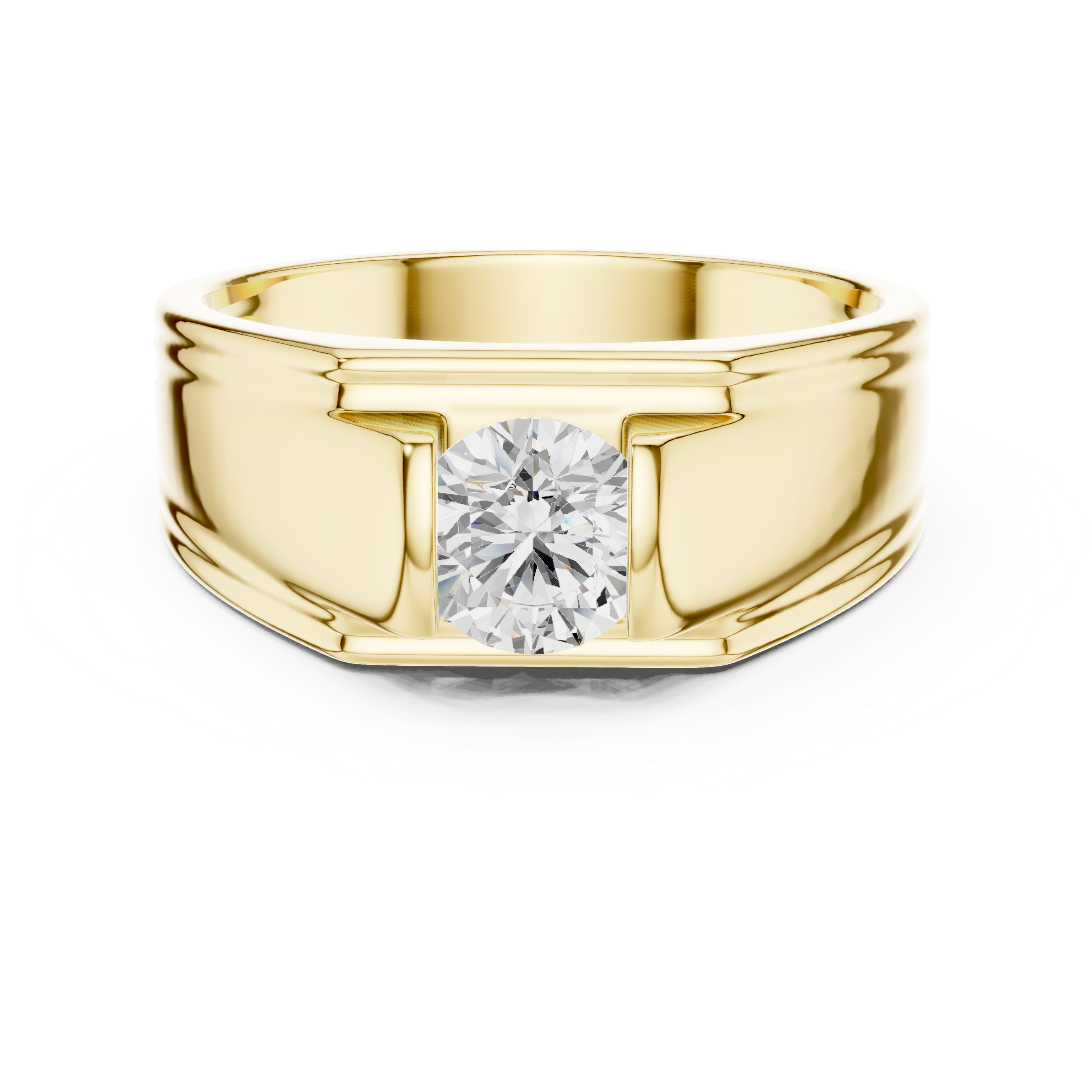 Modern three-stone diamond ring symbolizing past present and future with elegant design.