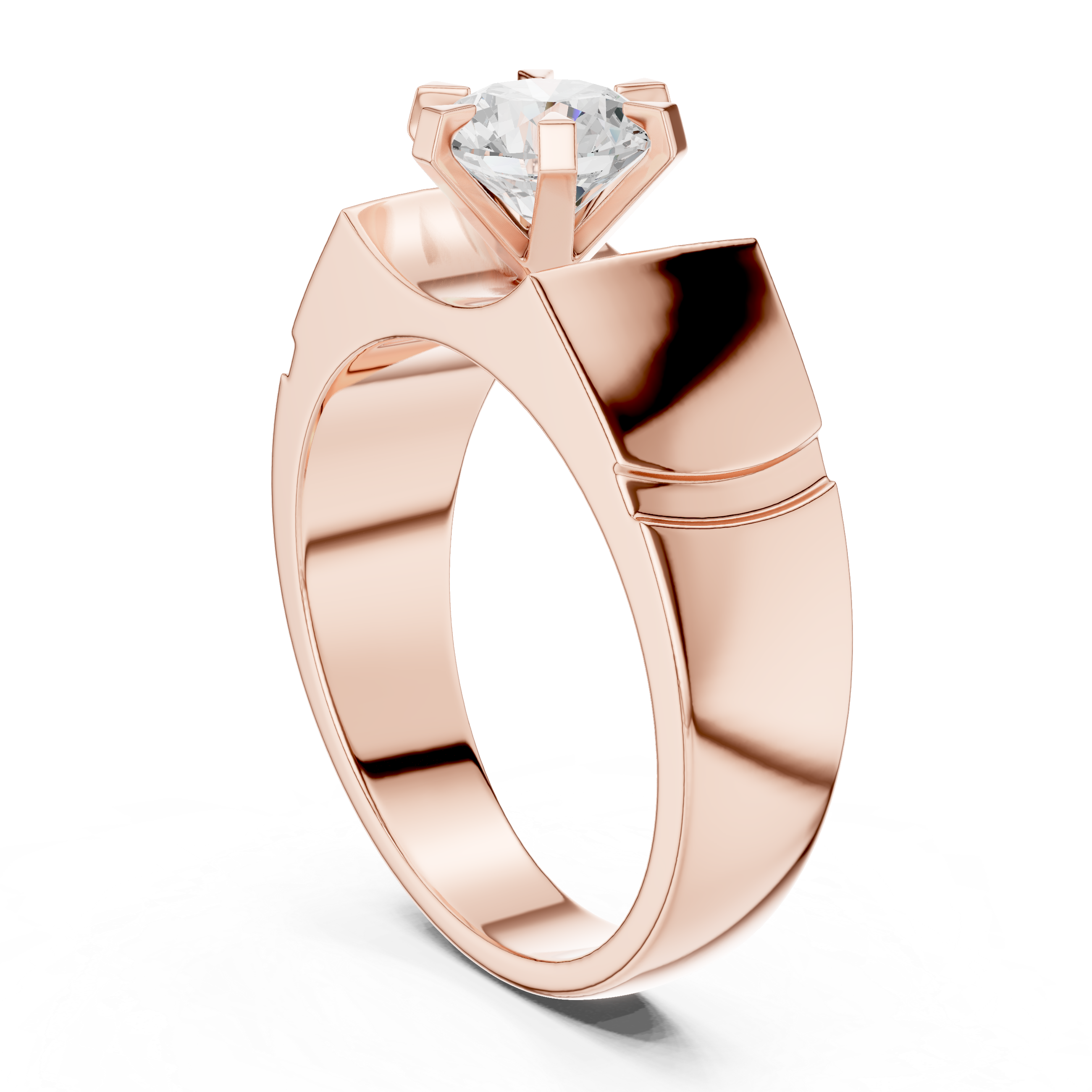 Minimalist thin band ring with tiny diamond accents and sleek modern look.