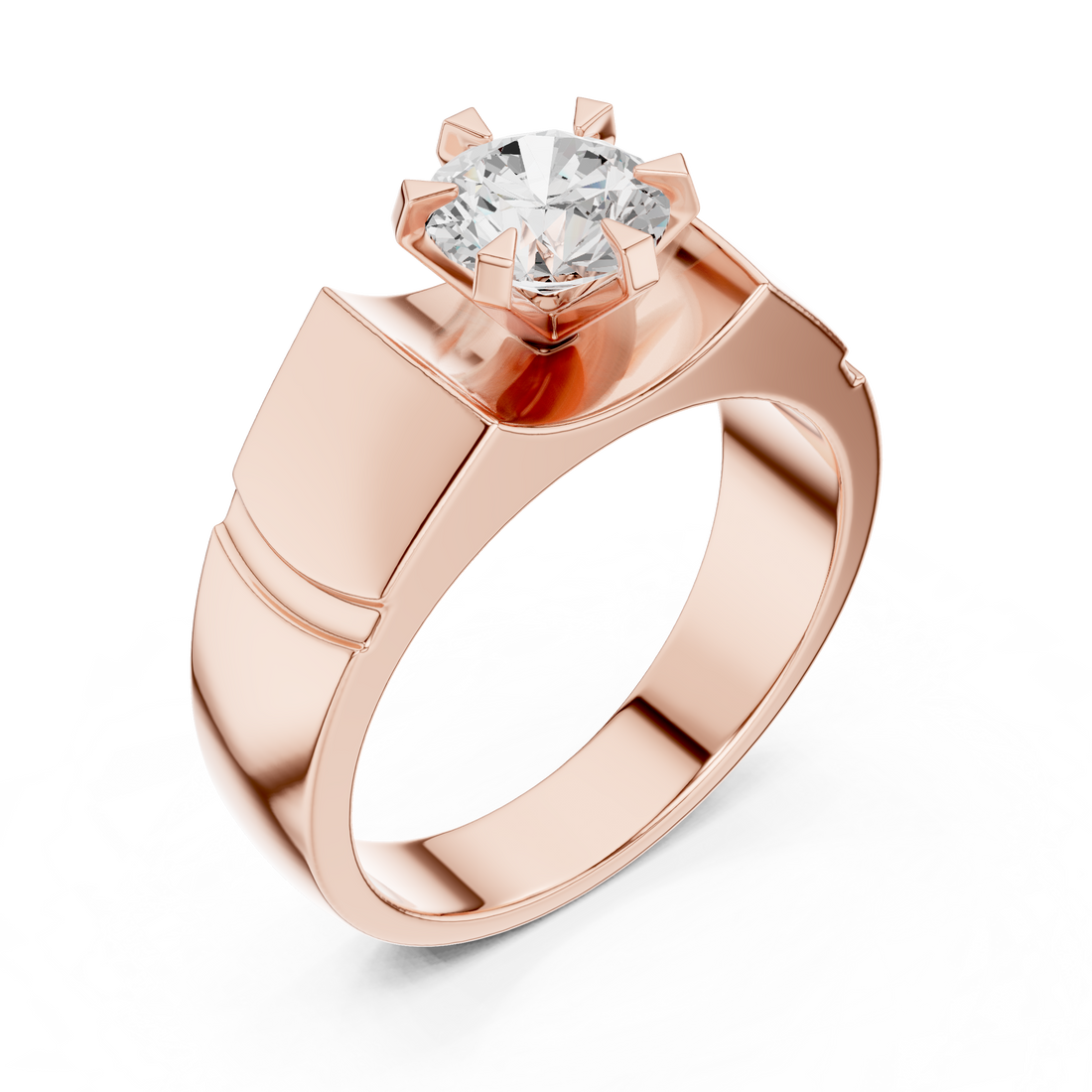 Elegant eternity ring featuring continuous circle of diamonds around the band.