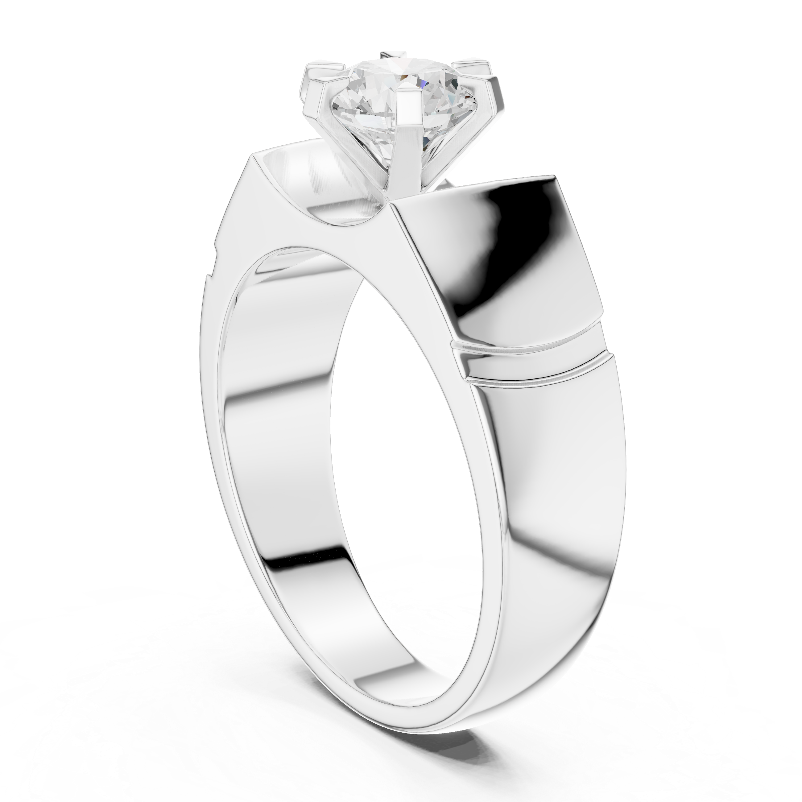 Classic stackable ring with slim gold band designed for layering multiple rings.