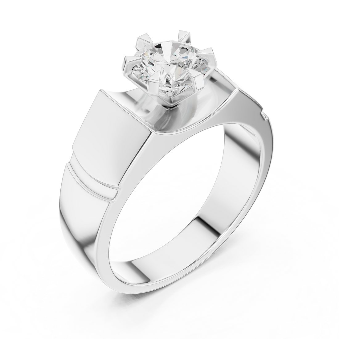 Designer floral diamond ring inspired by blooming flower patterns.