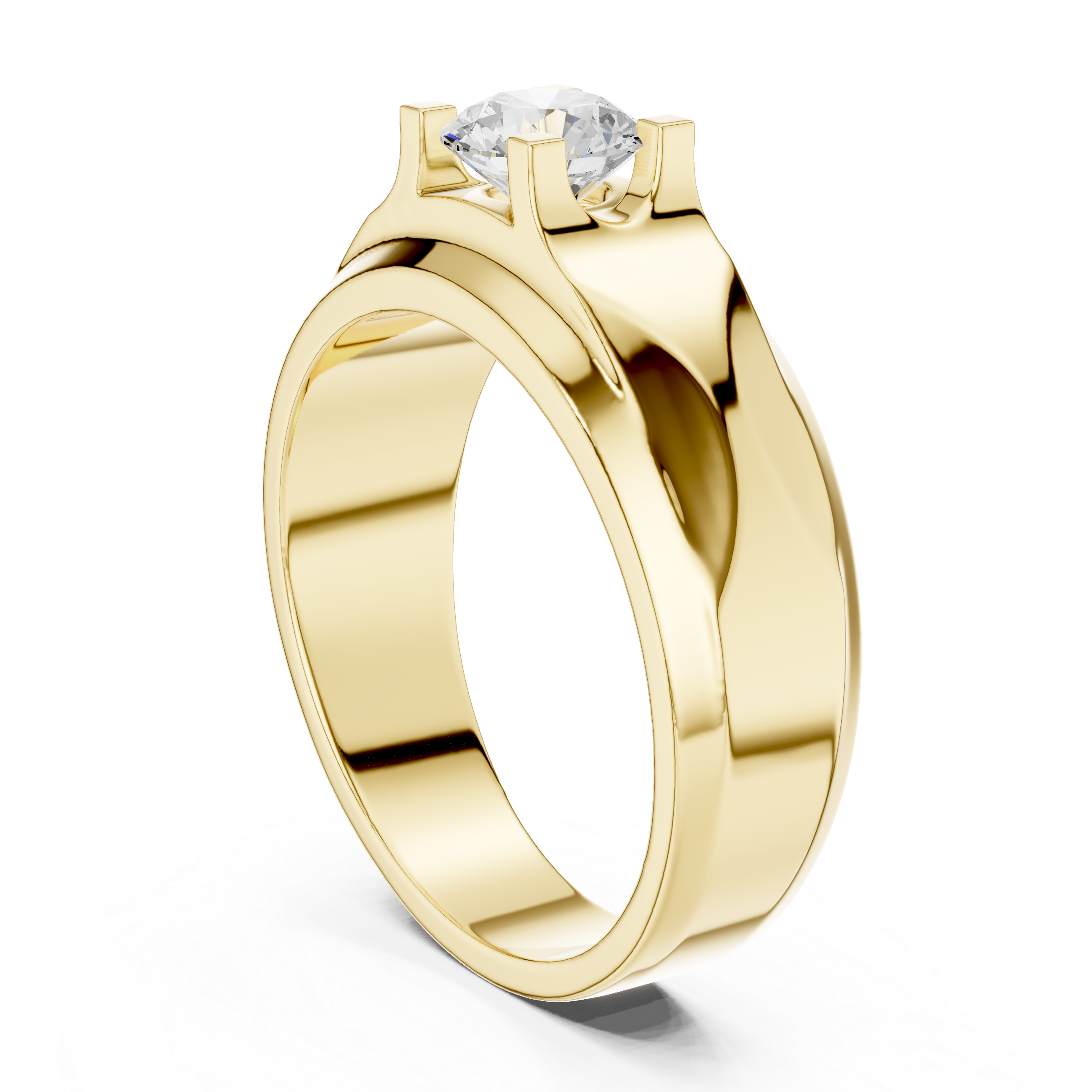 Modern open cuff bracelet with sleek minimal structure.
