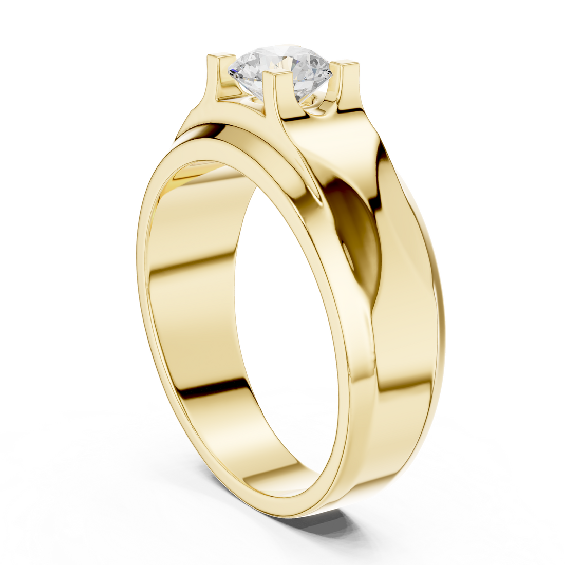 Modern open cuff bracelet with sleek minimal structure.