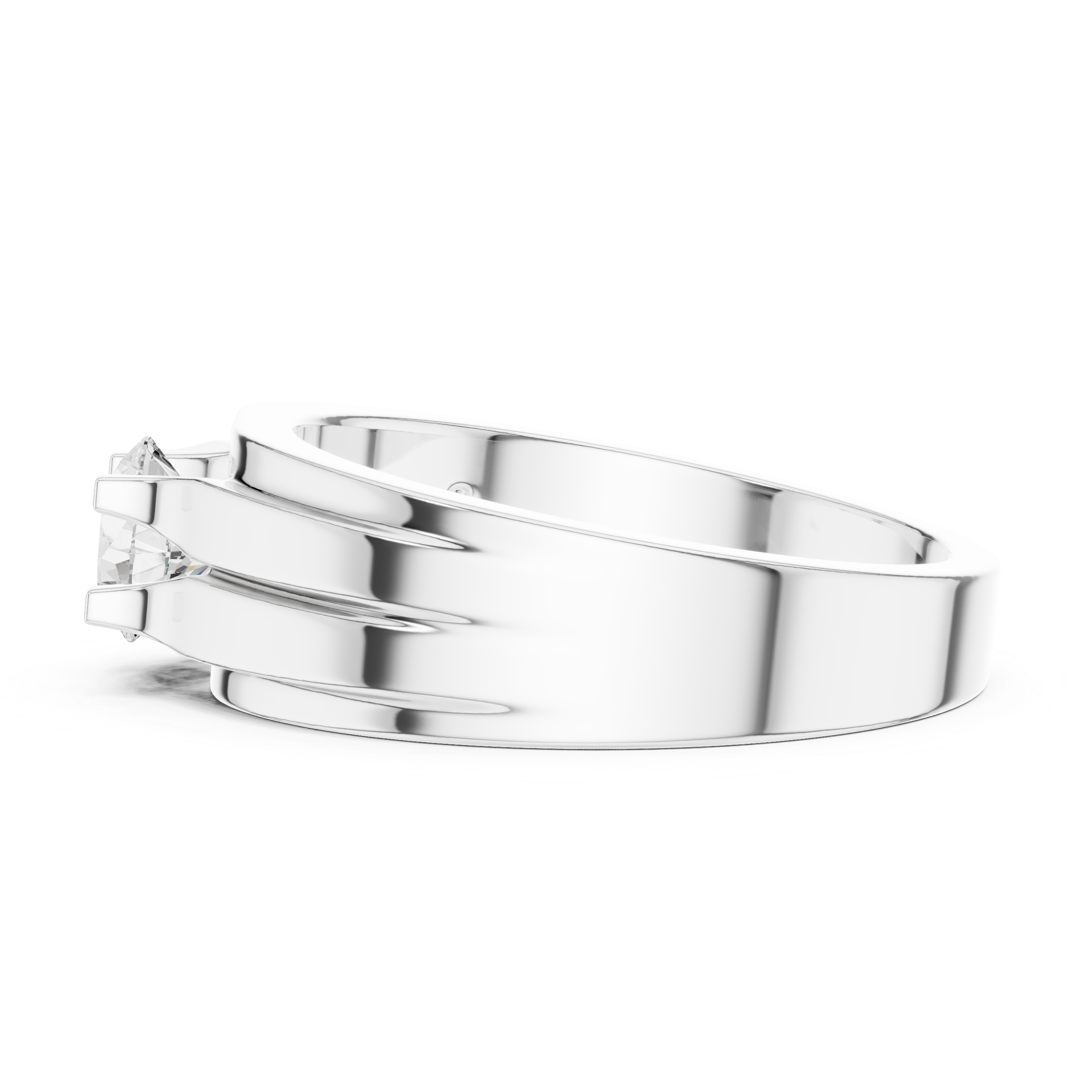 Elegant toe ring featuring polished silver adjustable band design.