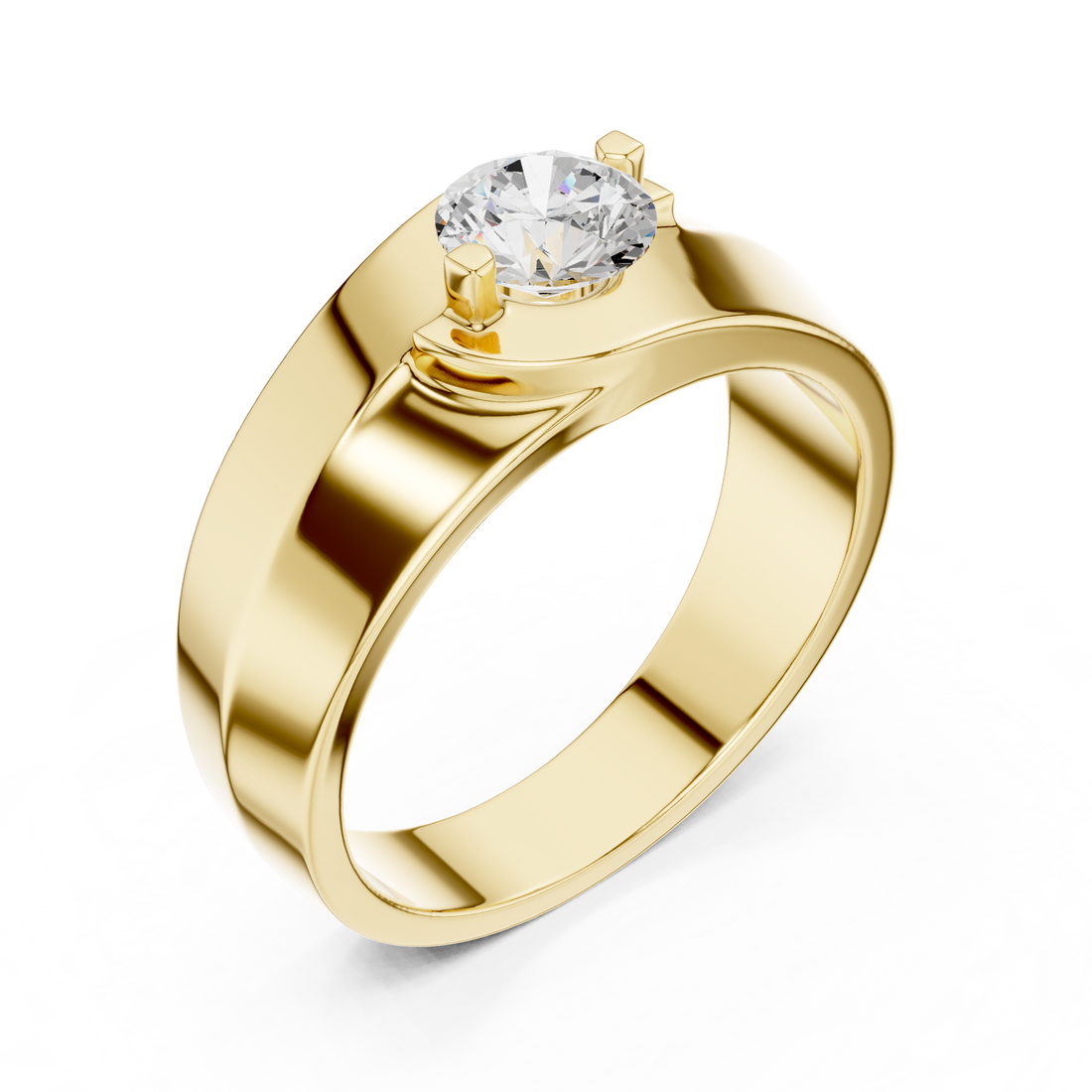 Stylish men's wedding band featuring brushed metal finish and masculine style.