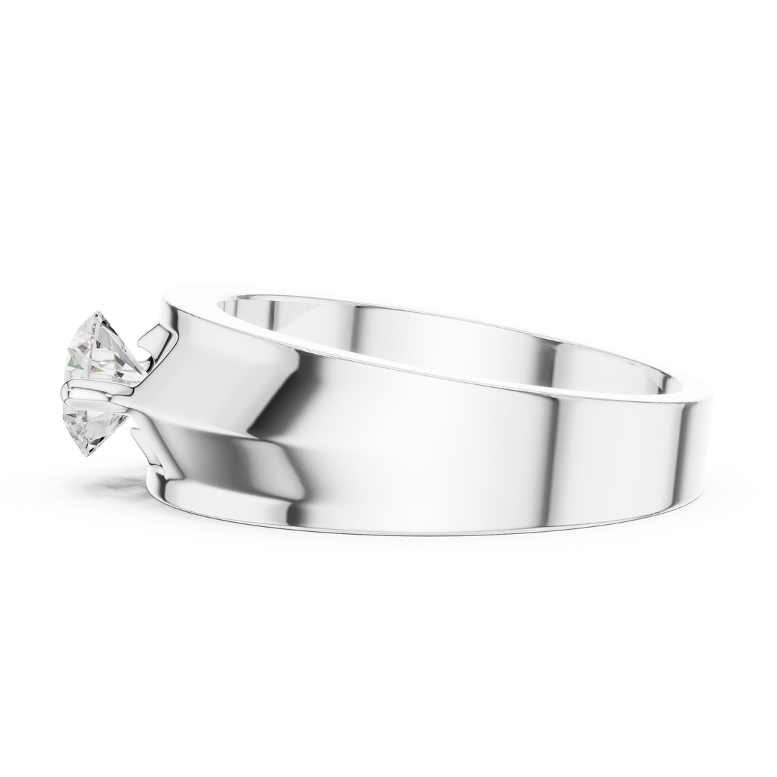 Modern diamond pendant featuring minimalist design.