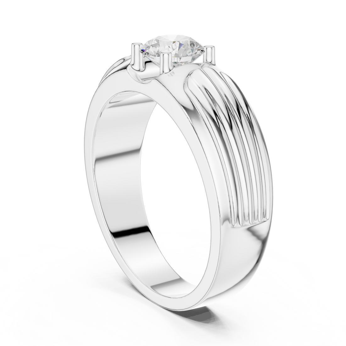 Stackable slim gold ring with simple finish.