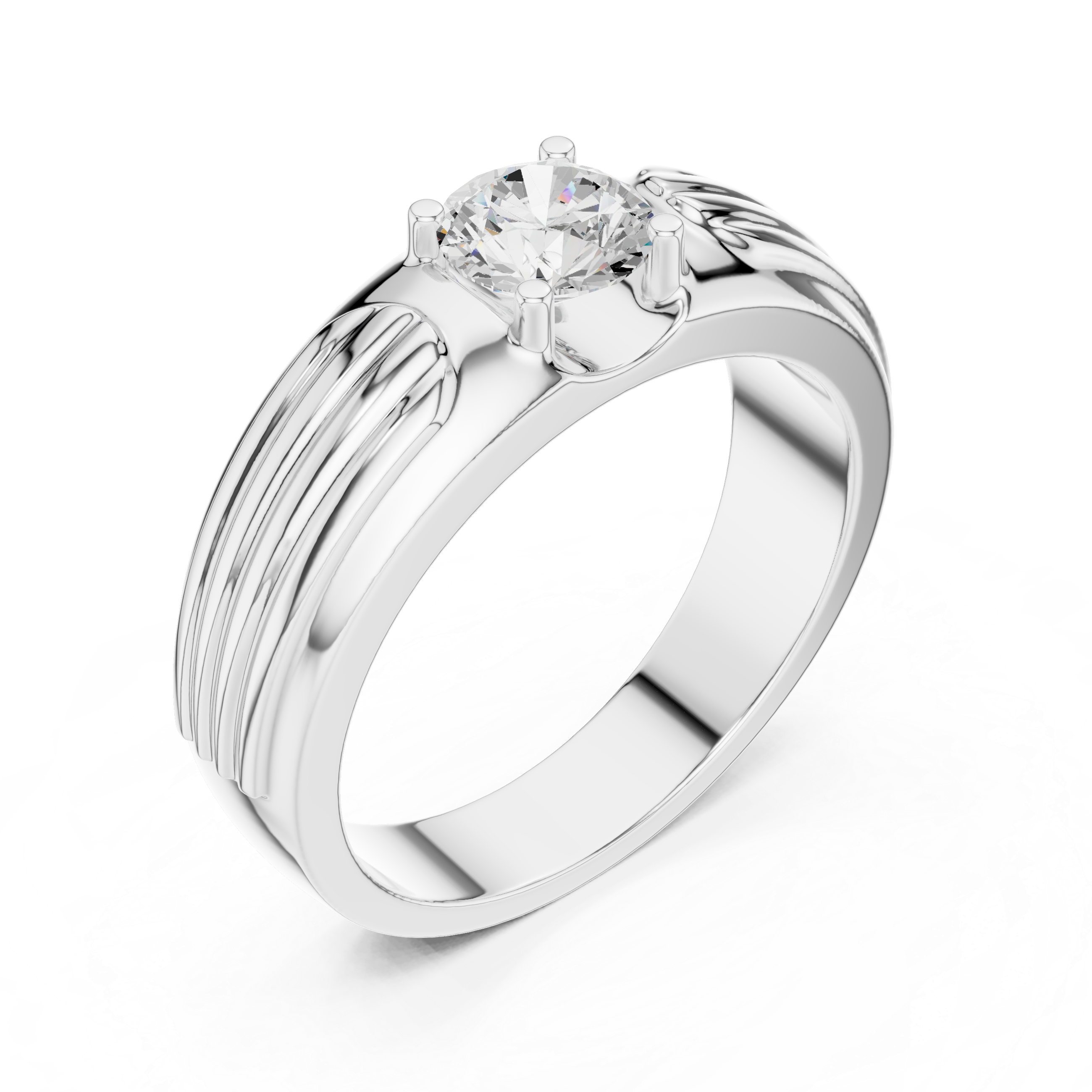 Eternity diamond ring with continuous sparkle.