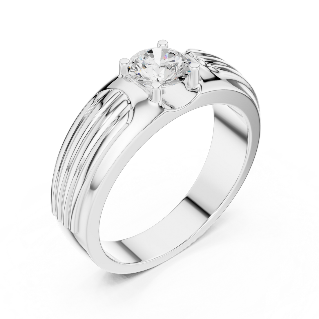 Eternity diamond ring with continuous sparkle.