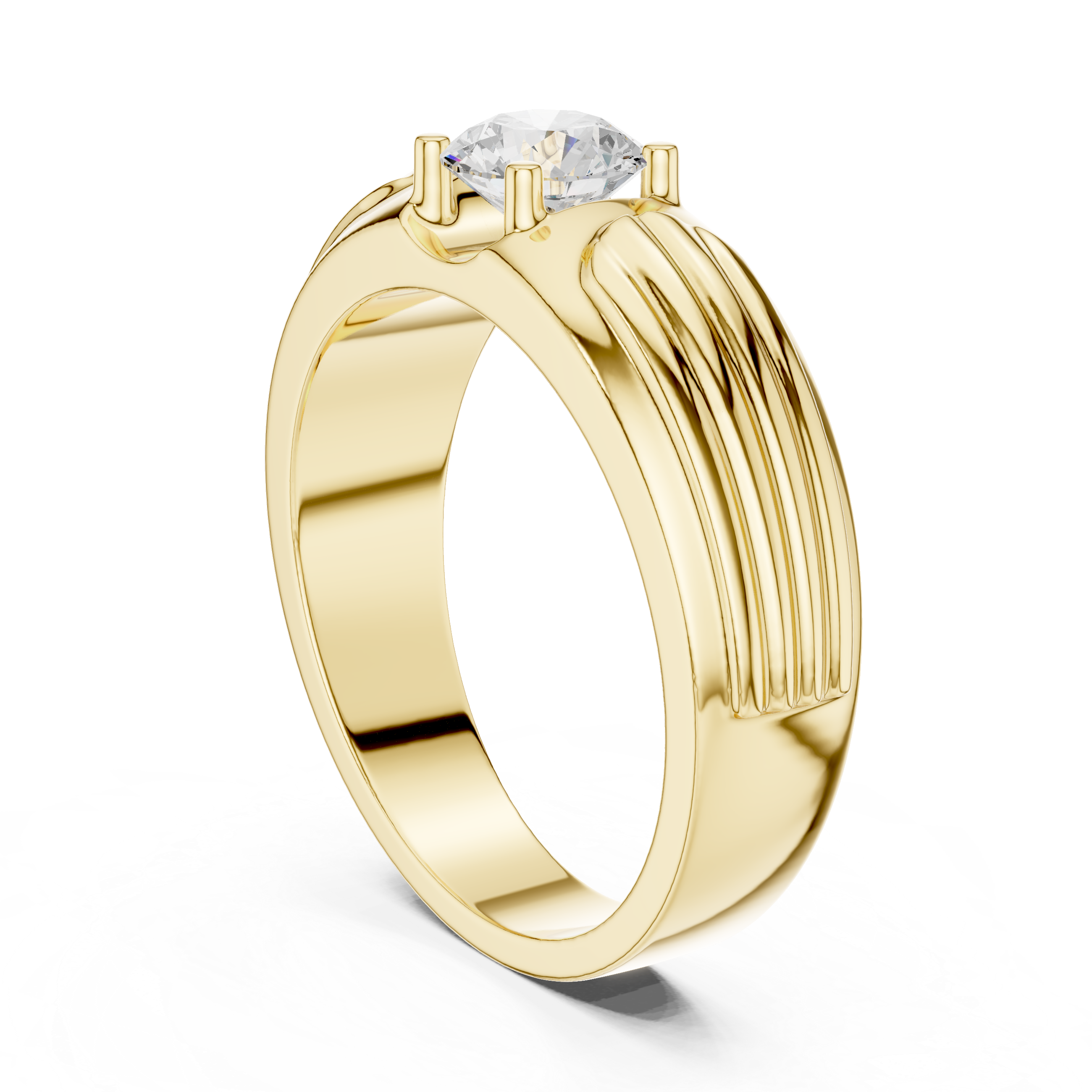 Floral-inspired diamond ring with delicate petals.