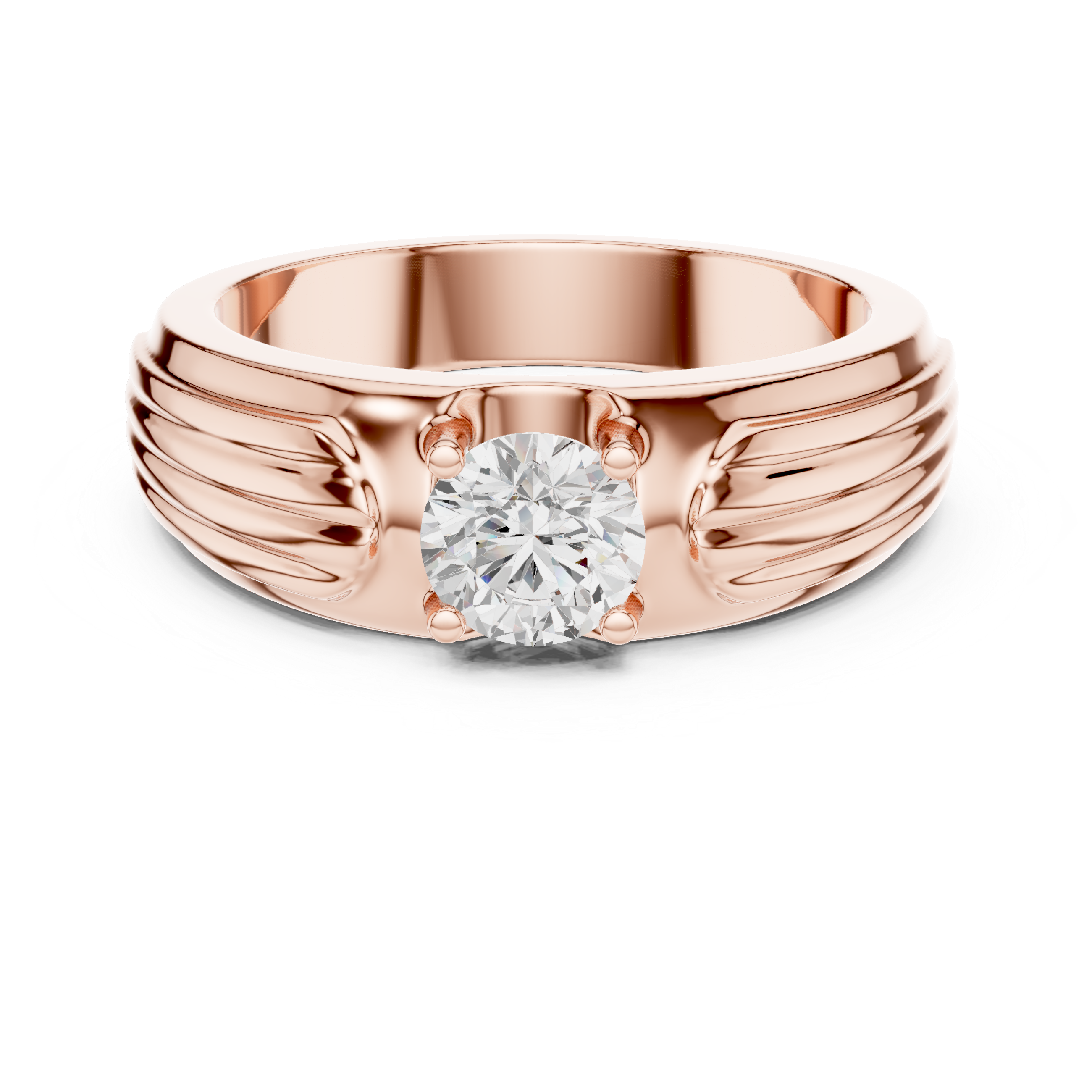 Oval-cut diamond ring with sleek modern band.