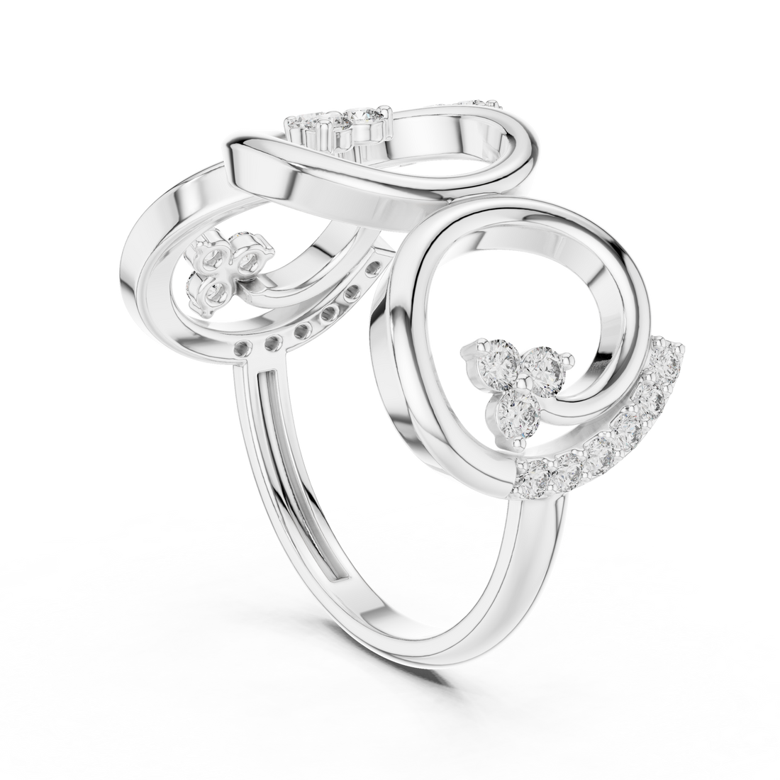 Diamond brooch with brilliant sparkle.