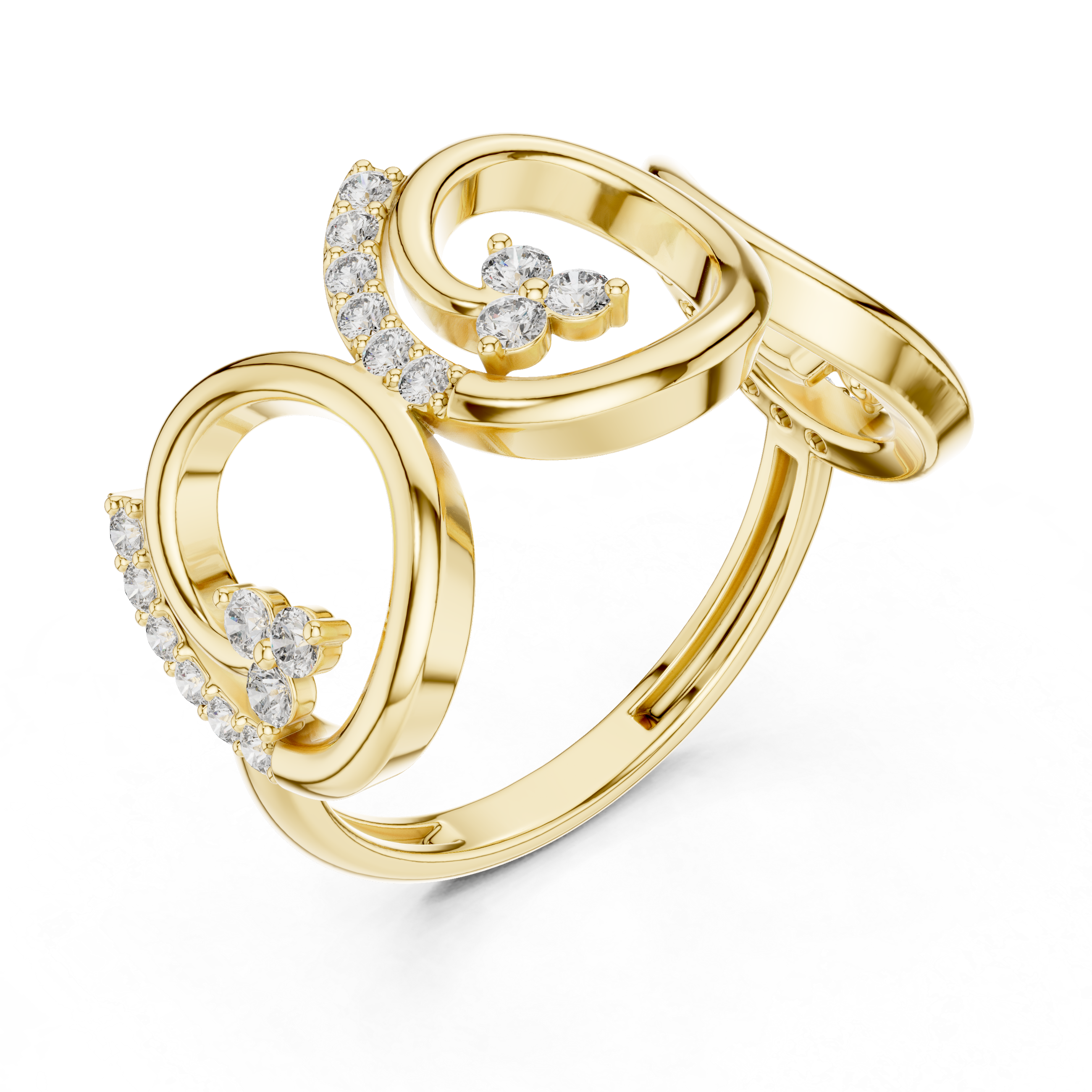 Men's diamond signet ring with bold square top.