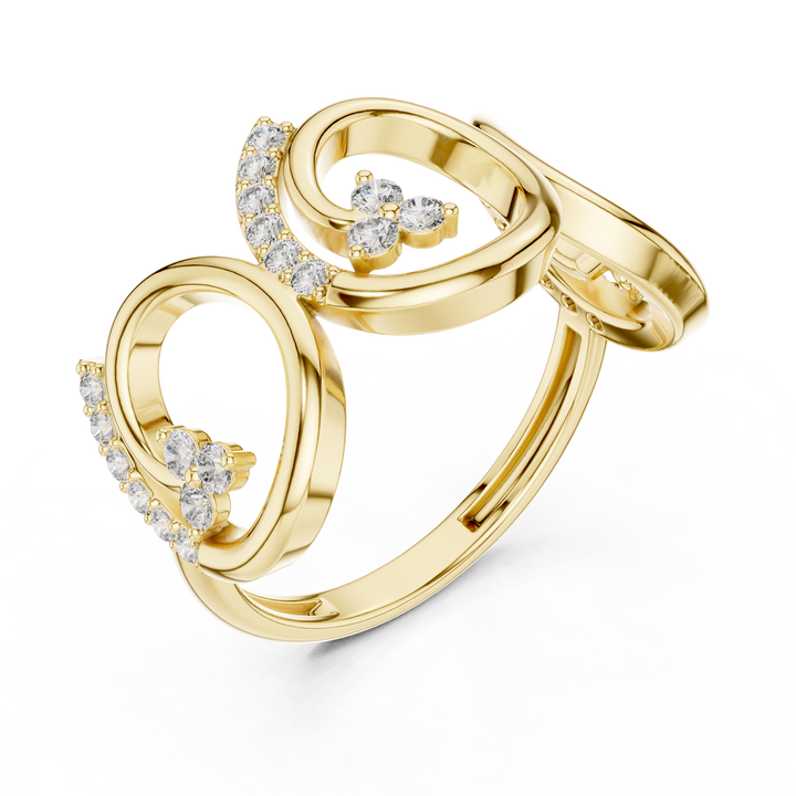 Men's diamond signet ring with bold square top.