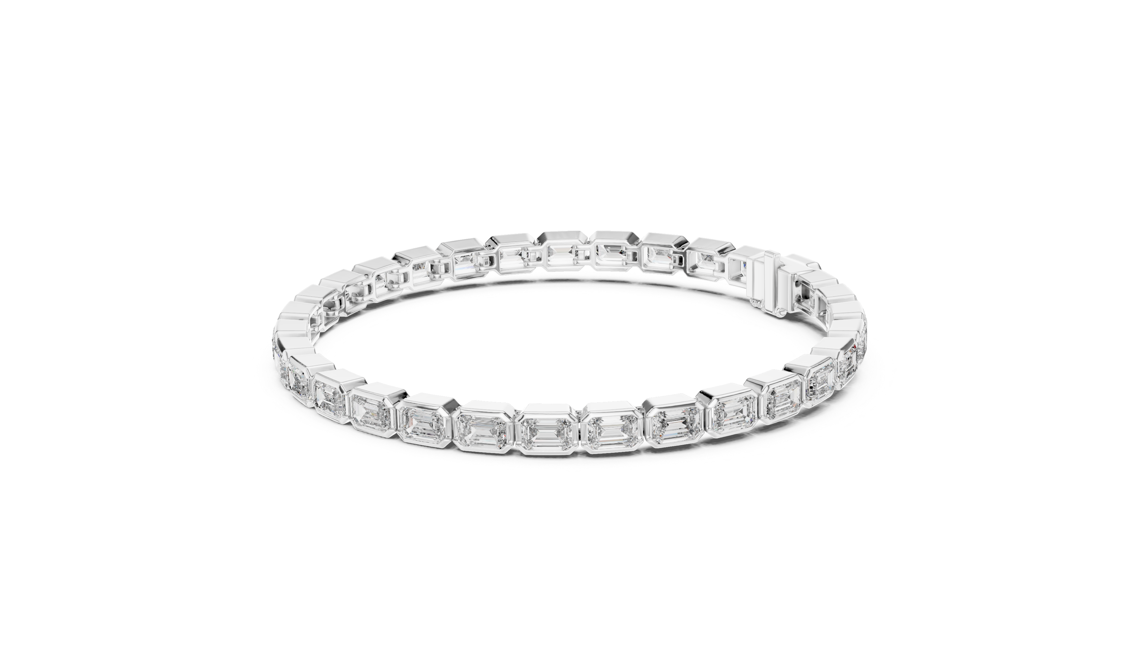 Pear Cut Diamond Tennis Style Link Bracelet with Continuous Brilliance