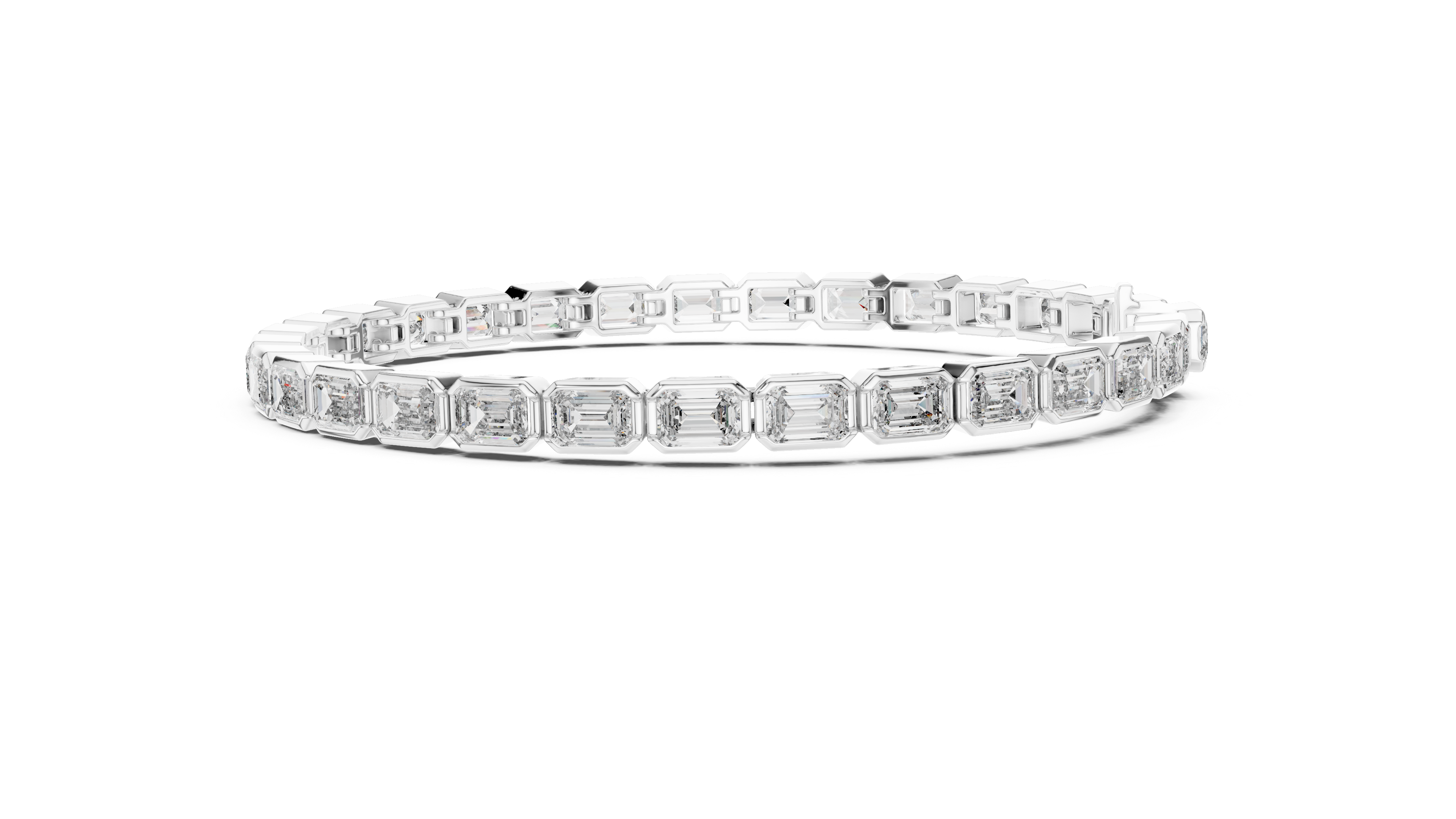 Pear Cut Diamond Tennis Style Link Bracelet with Continuous Brilliance