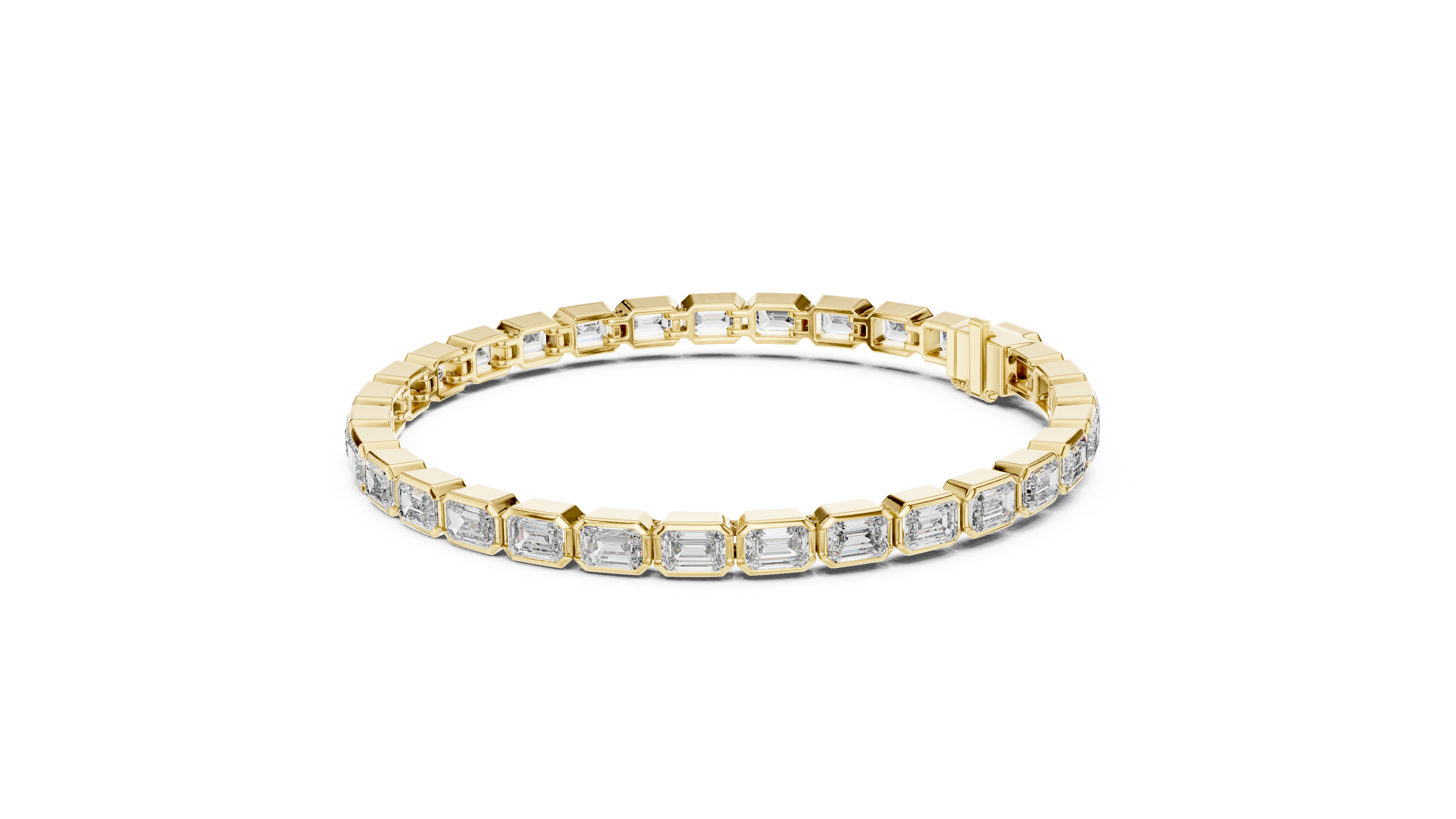 Pear Cut Diamond Tennis Style Link Bracelet with Continuous Brilliance