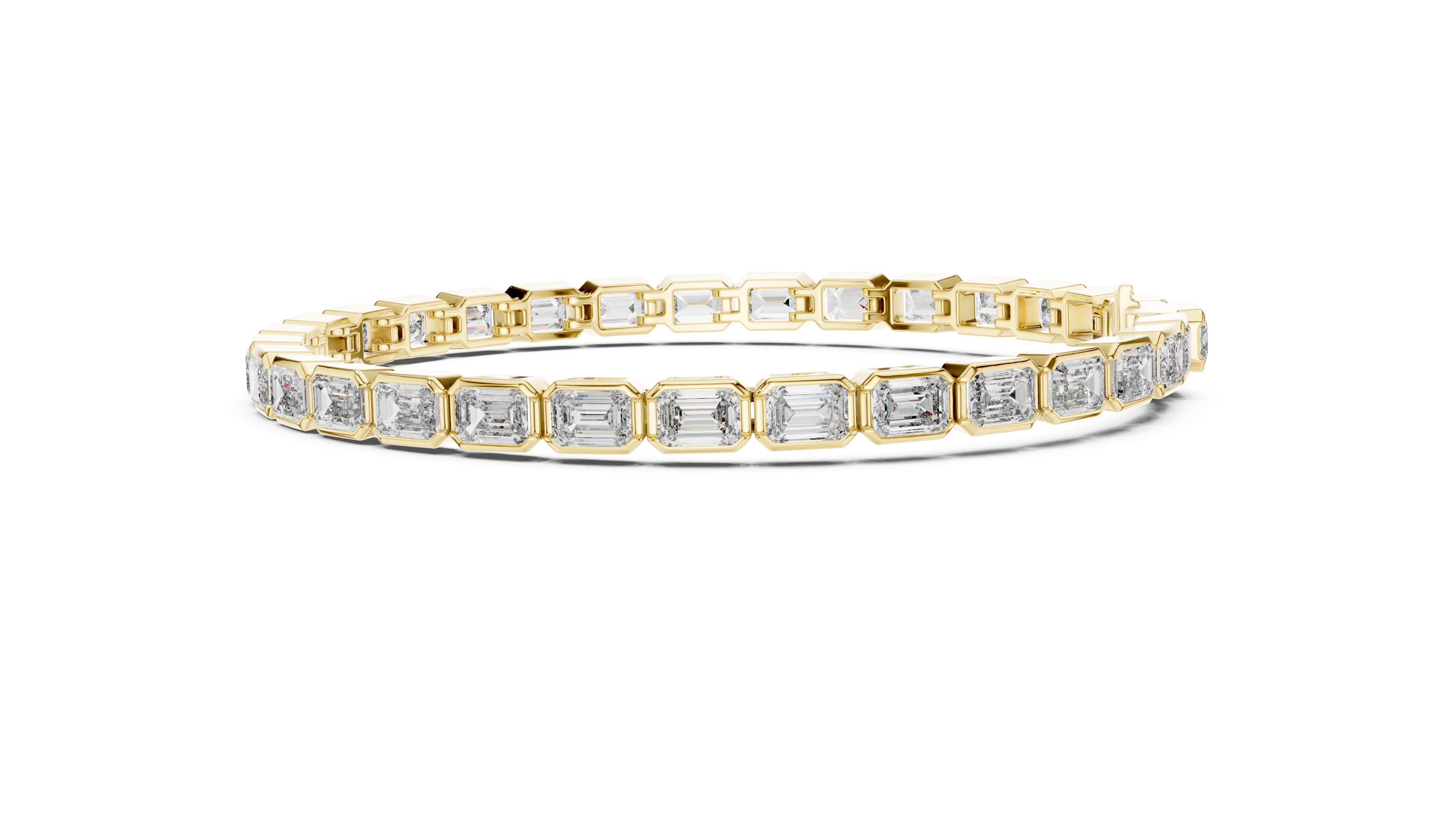 Pear Cut Diamond Tennis Style Link Bracelet with Continuous Brilliance