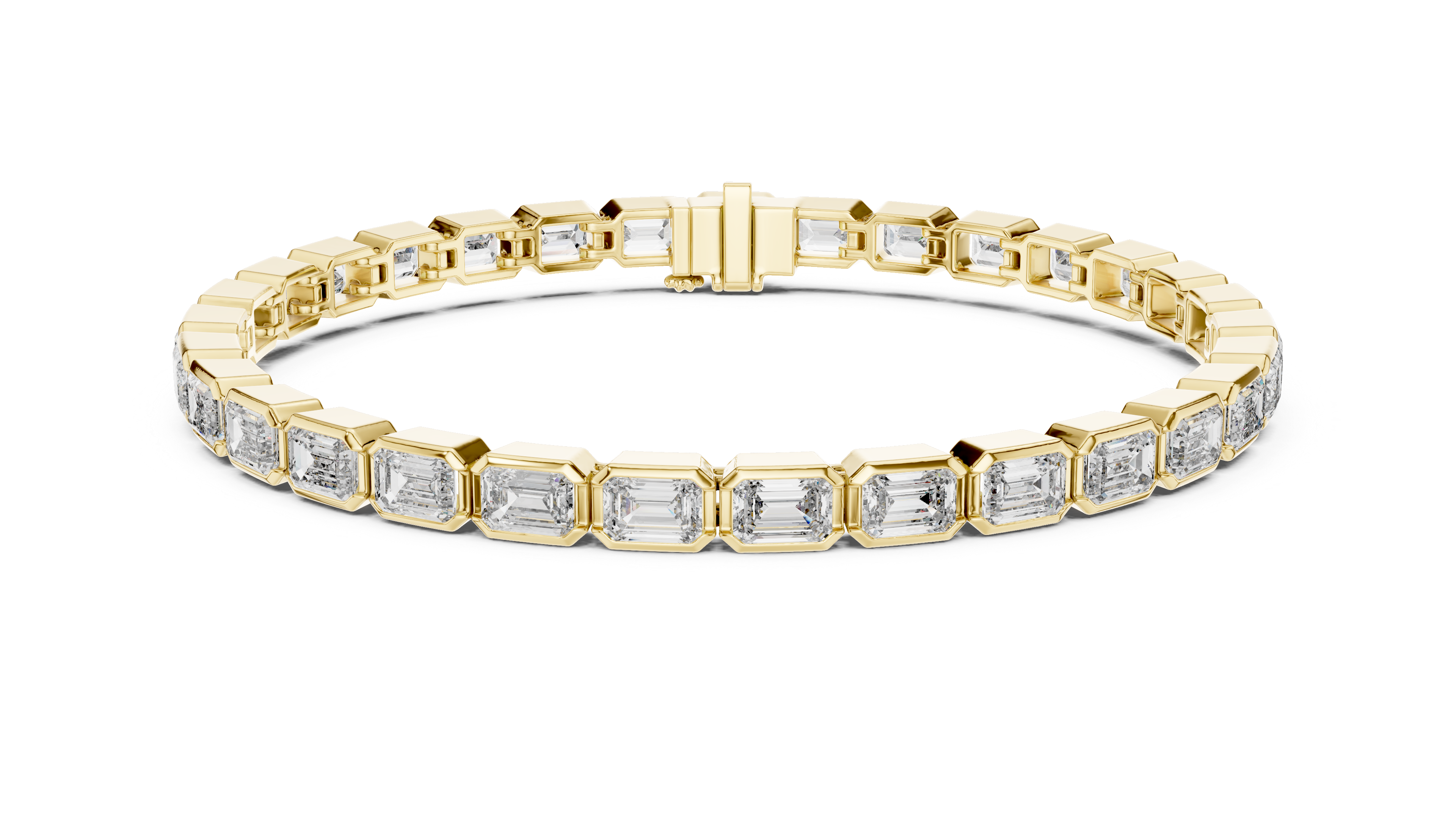 Pear Cut Diamond Tennis Style Link Bracelet with Continuous Brilliance