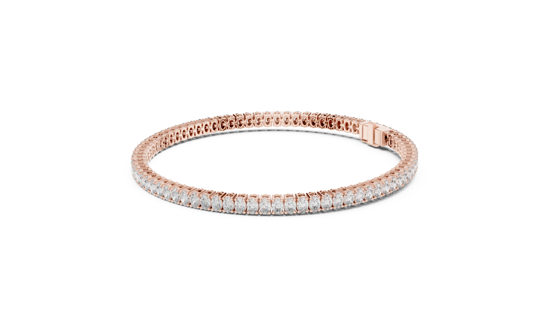 Oval Cut Diamond Classic Tennis Bracelet in Collet Settings