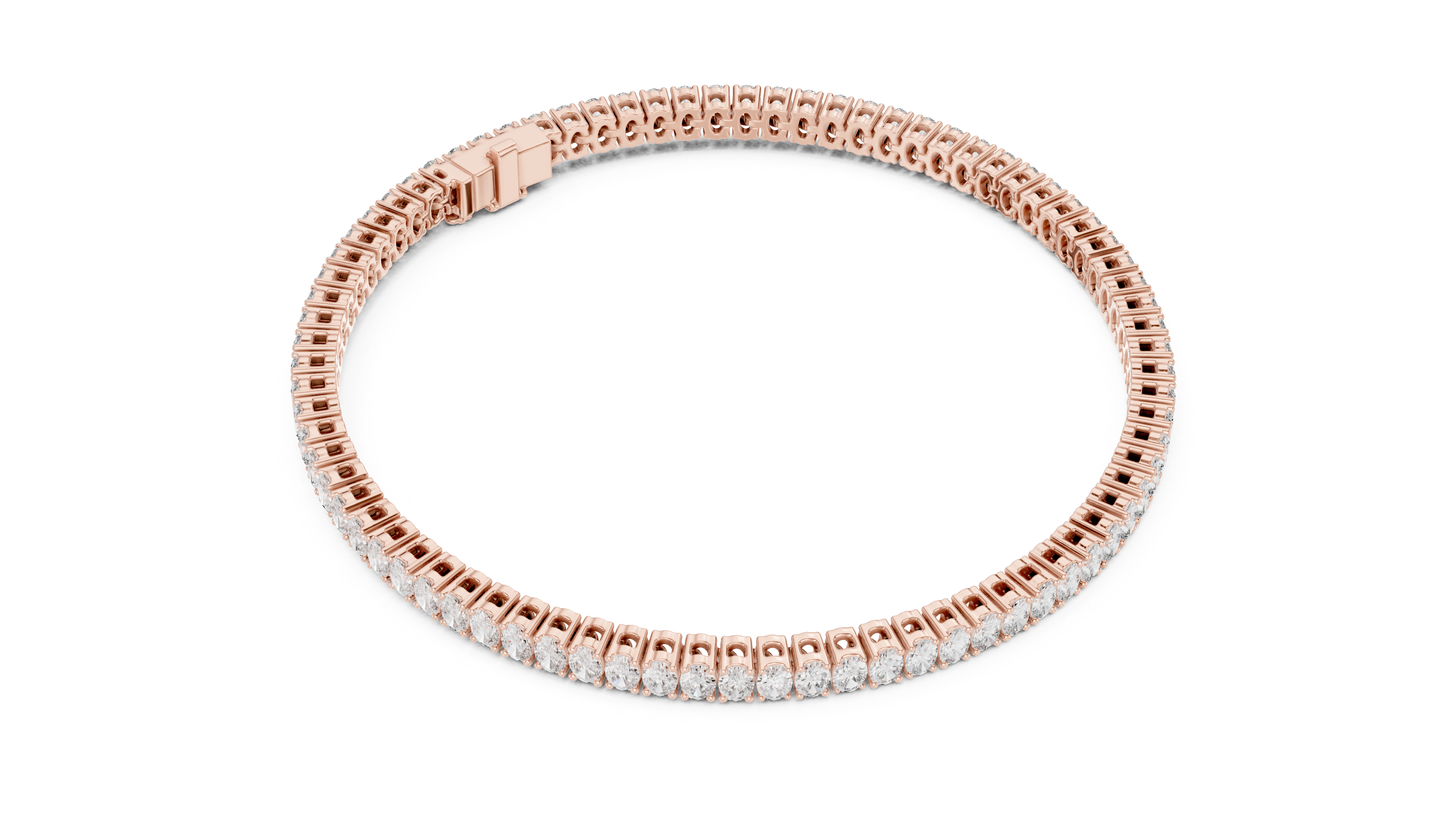 Oval Cut Diamond Classic Tennis Bracelet in Collet Settings
