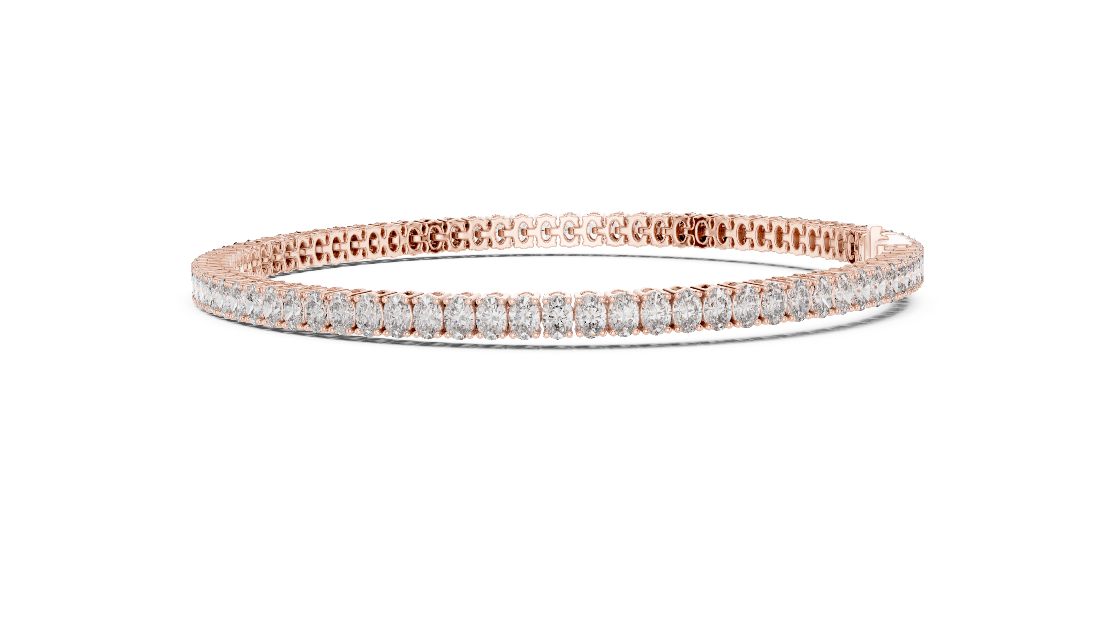 Oval Cut Diamond Classic Tennis Bracelet in Collet Settings