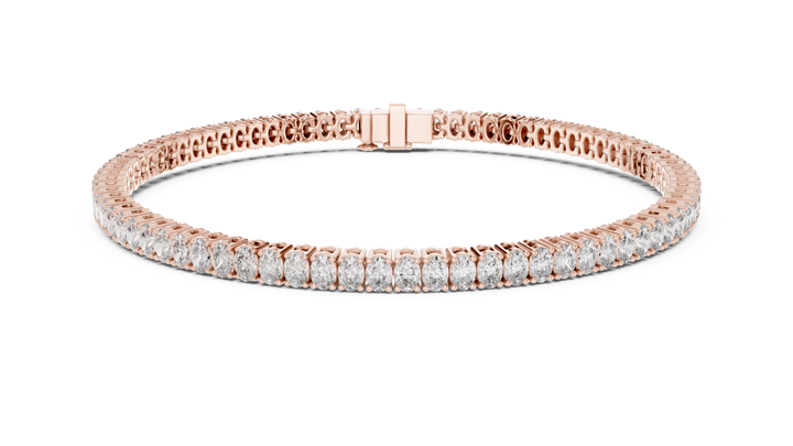 Oval Cut Diamond Classic Tennis Bracelet in Collet Settings