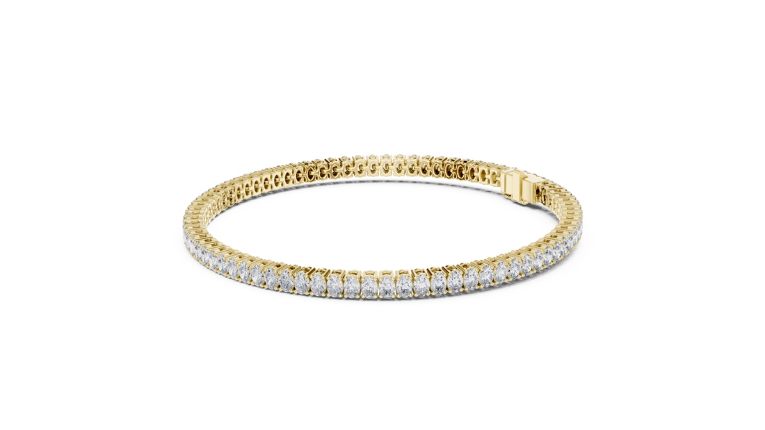 Oval Cut Diamond Classic Tennis Bracelet in Collet Settings