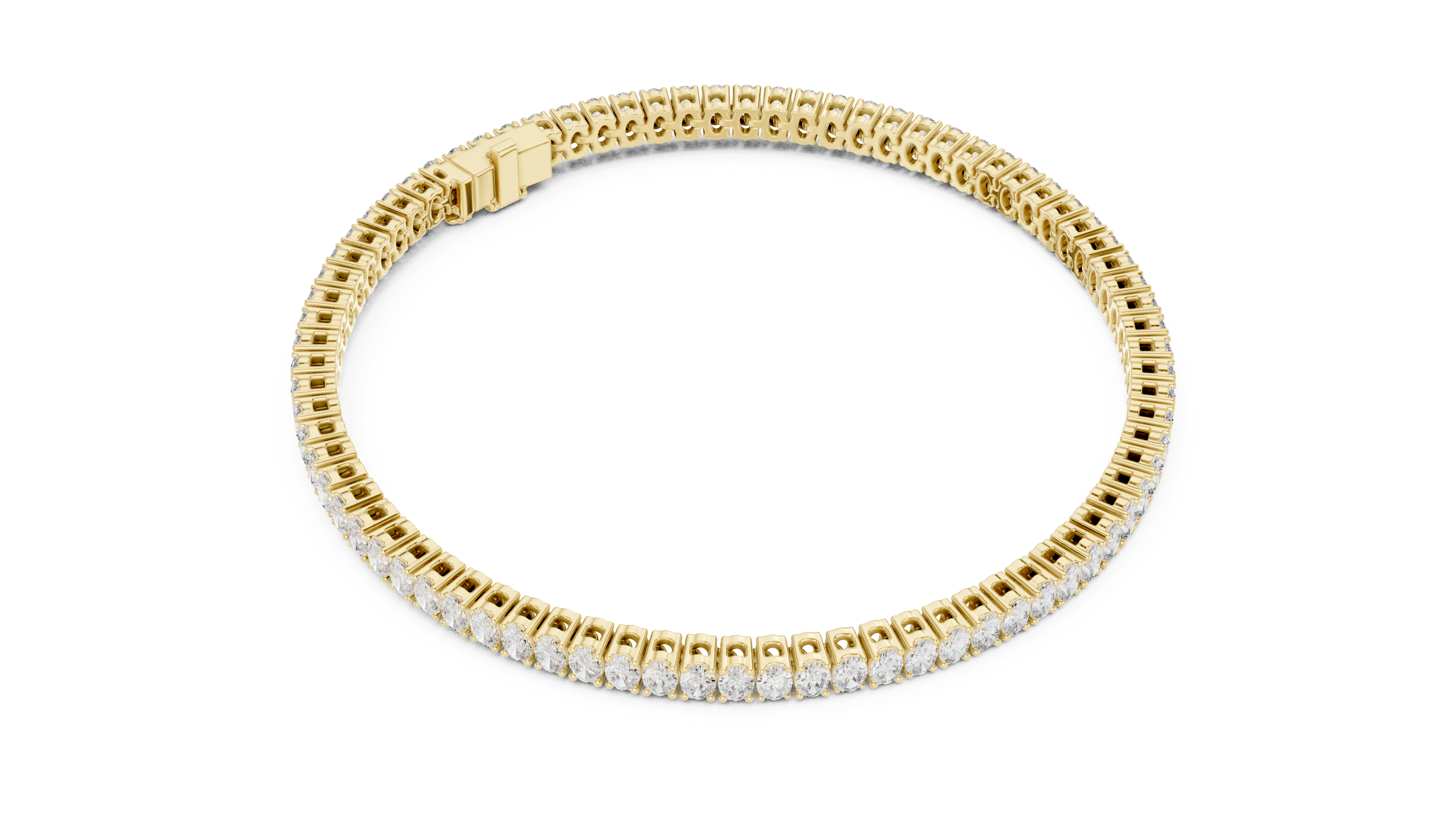Oval Cut Diamond Classic Tennis Bracelet in Collet Settings