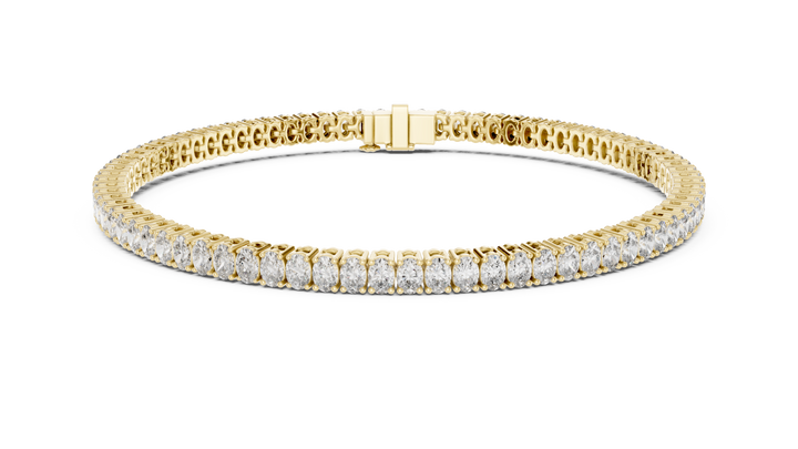 Oval Cut Diamond Classic Tennis Bracelet in Collet Settings