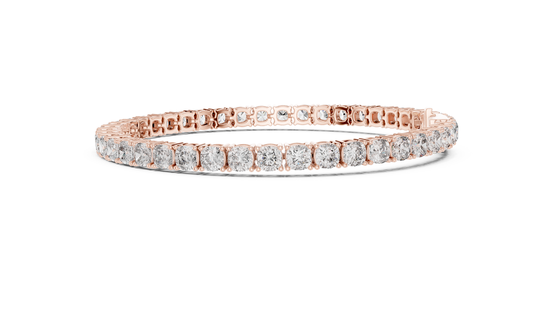 Cushion Cut Diamond Tennis Bracelet with Collet Setting