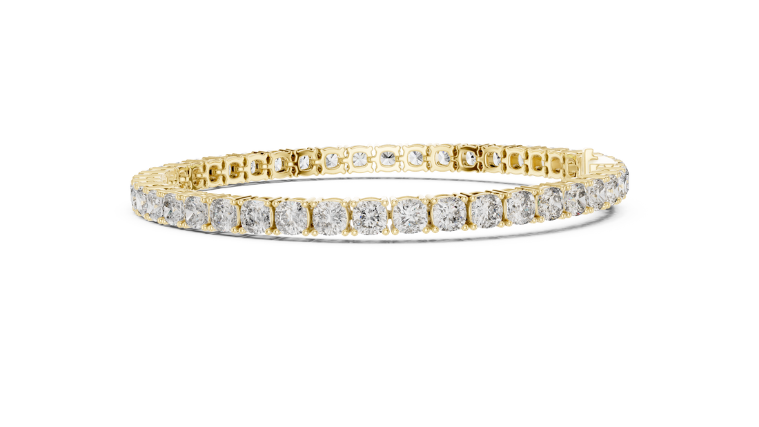 Cushion Cut Diamond Tennis Bracelet with Collet Setting