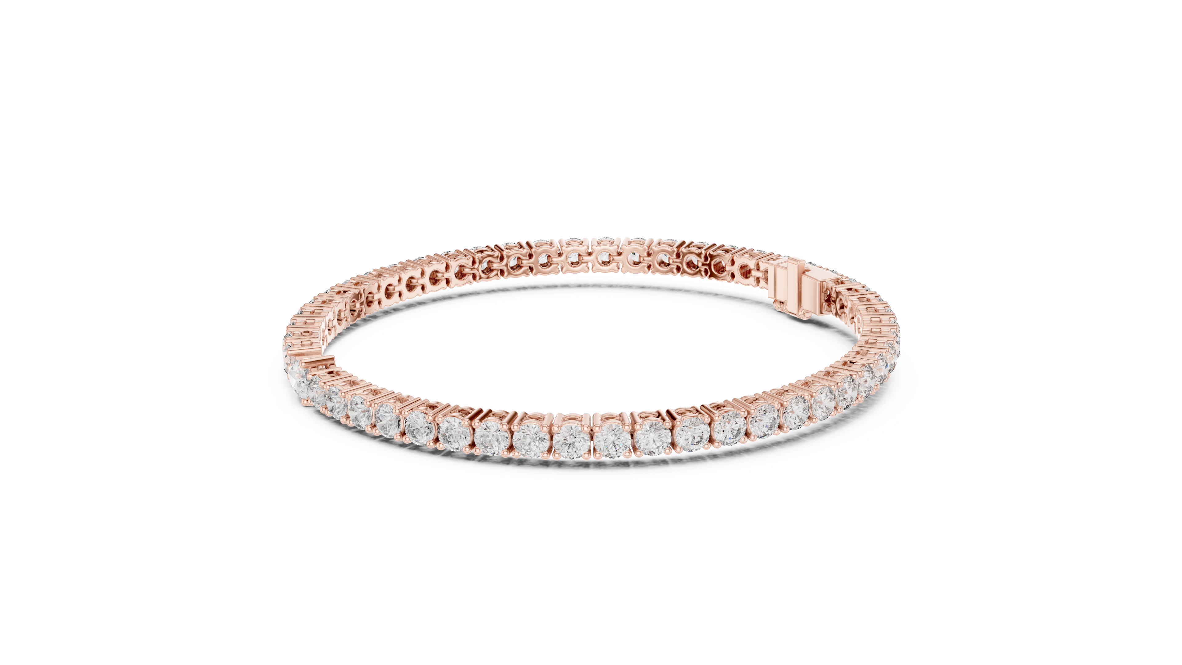 Round Diamond Tennis Chain Bracelet with Pear Cut Center Stone